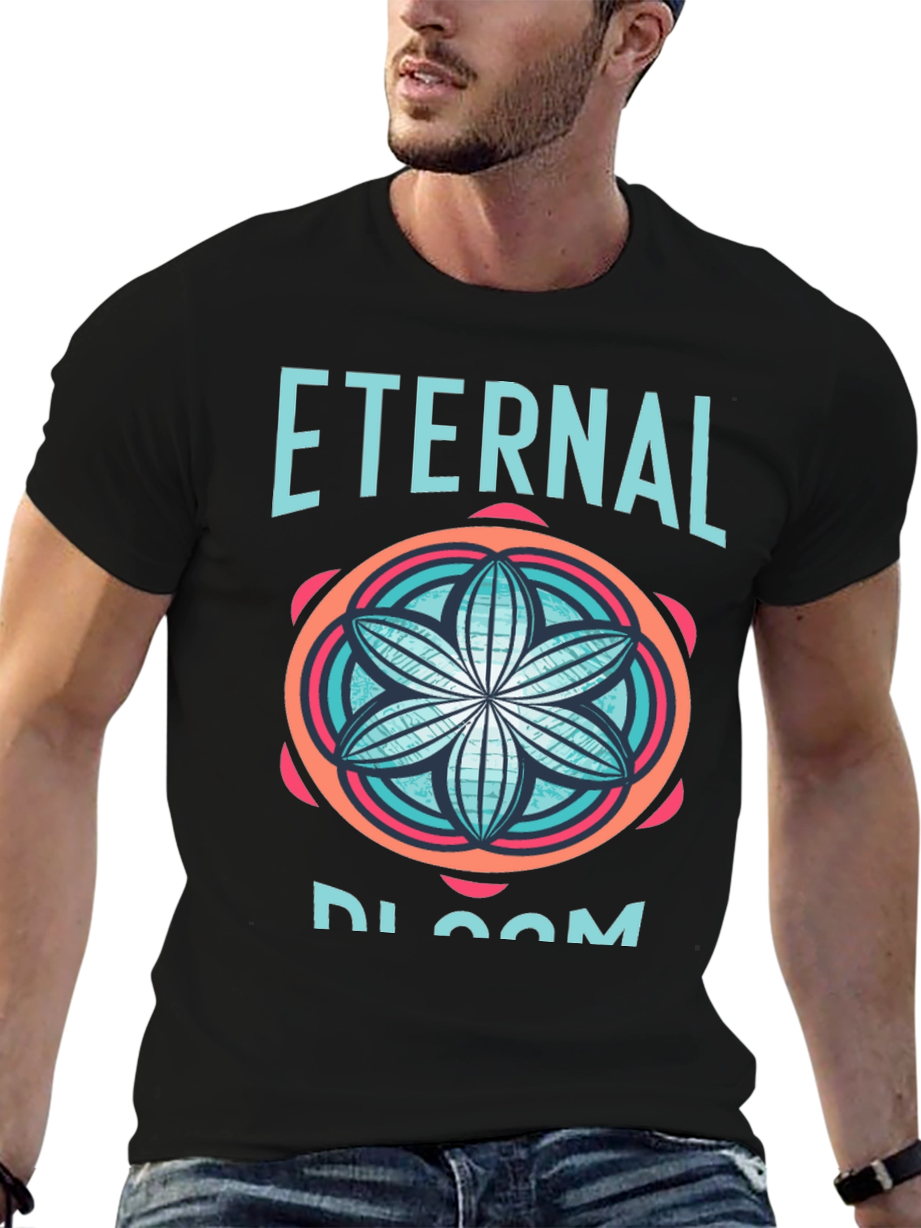 Black Eternal Bloom Black Graphic Tee view 6