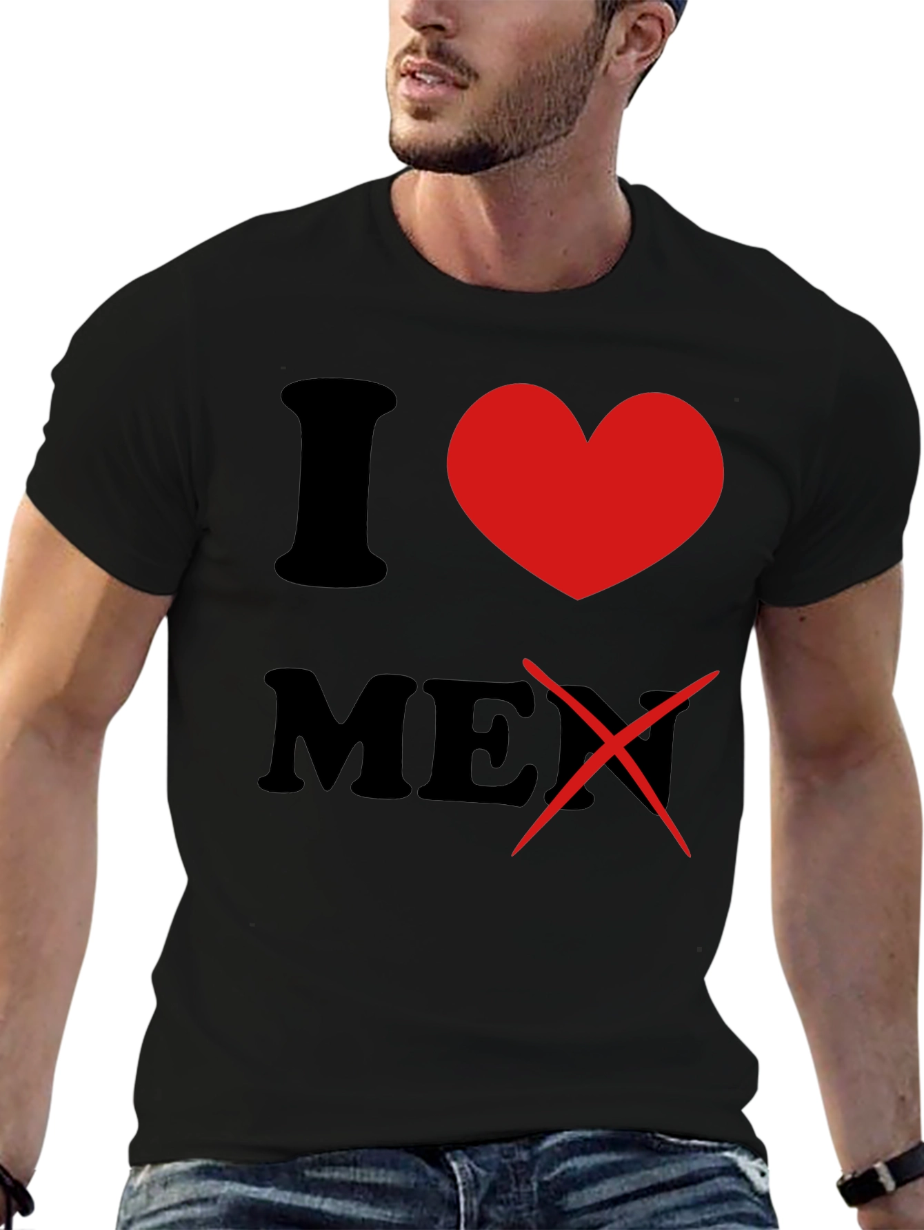 Black I Heart MEX T-Shirt view 6