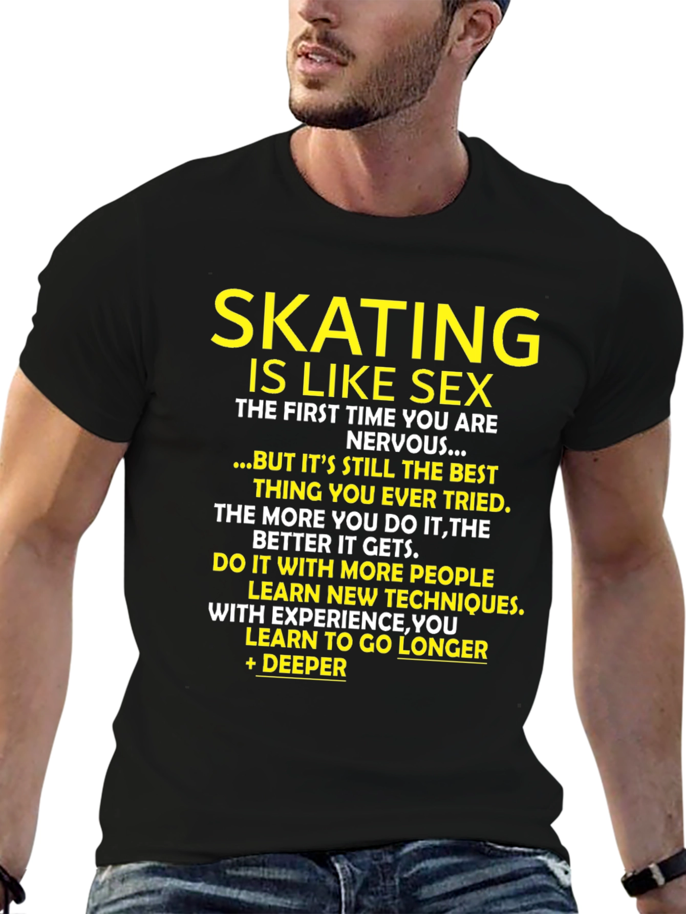 Black Skating is Like Sex Graphic T-Shirt view 6