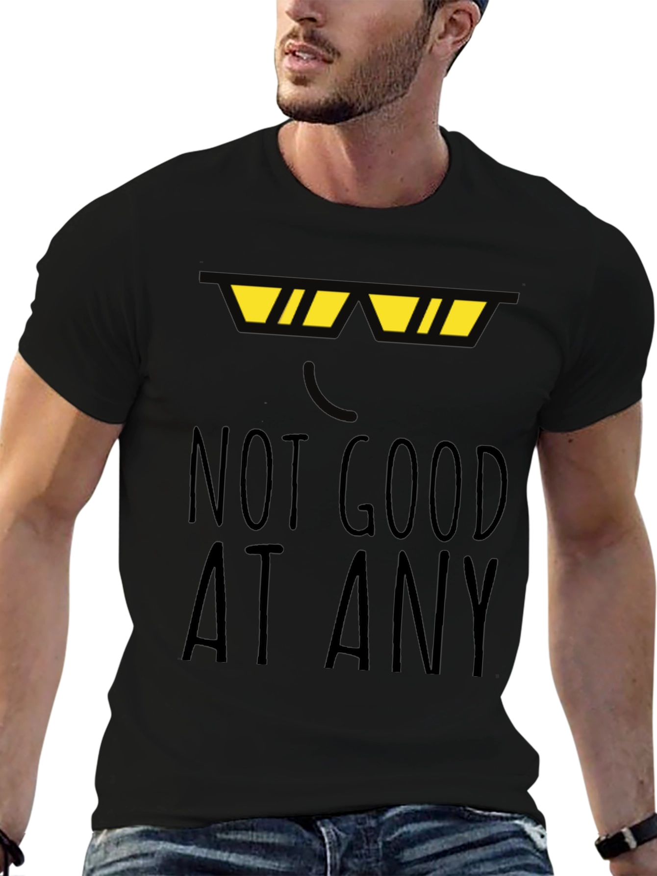 Black Not Good At Any Black T-Shirt Funny Novelty Top view 6