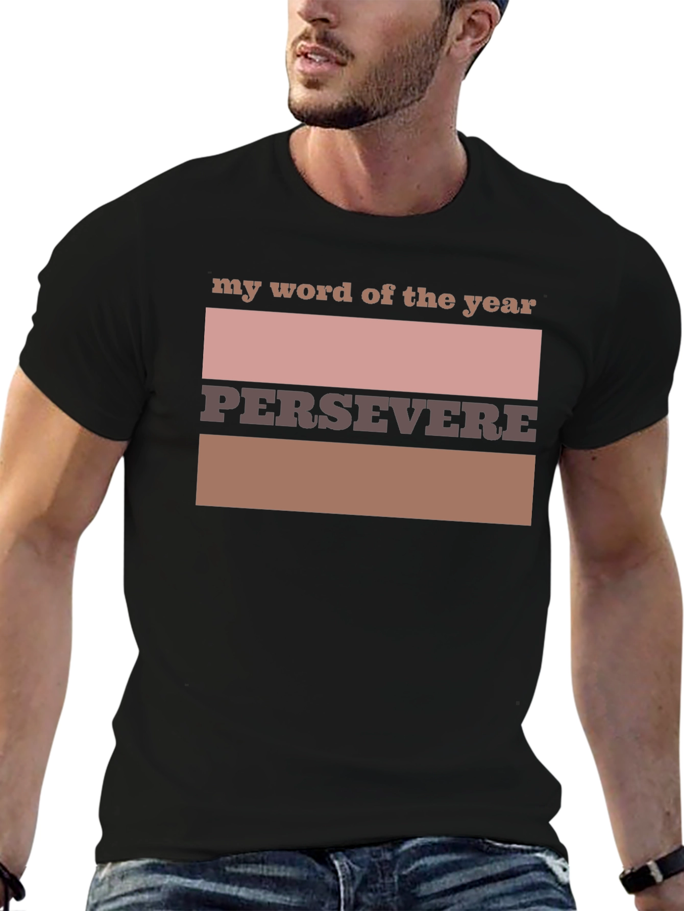 Black Persevere Word of the Year Graphic Tee view 6
