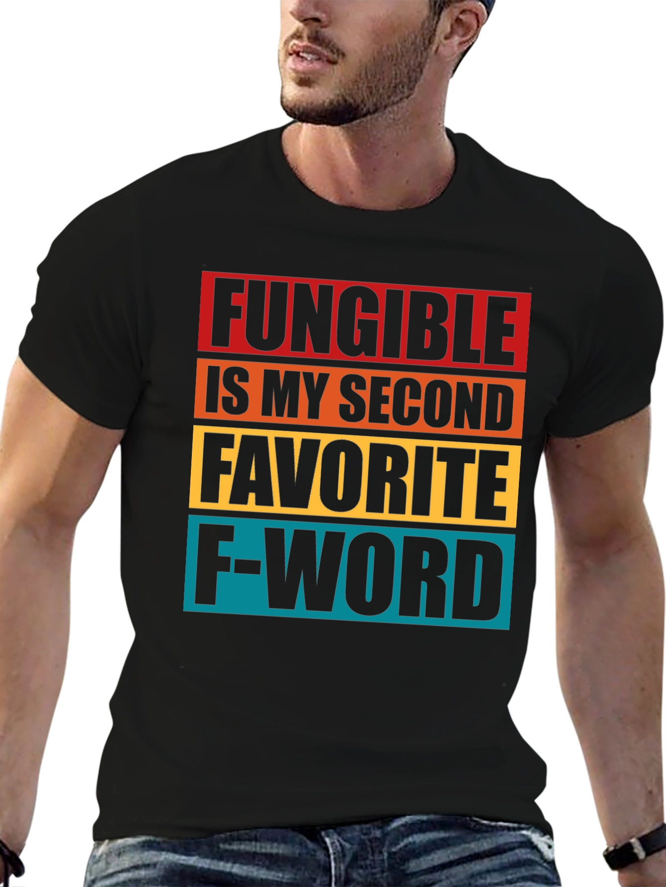 Black Fungible Second Favorite F-Word T-Shirt - Black view 6