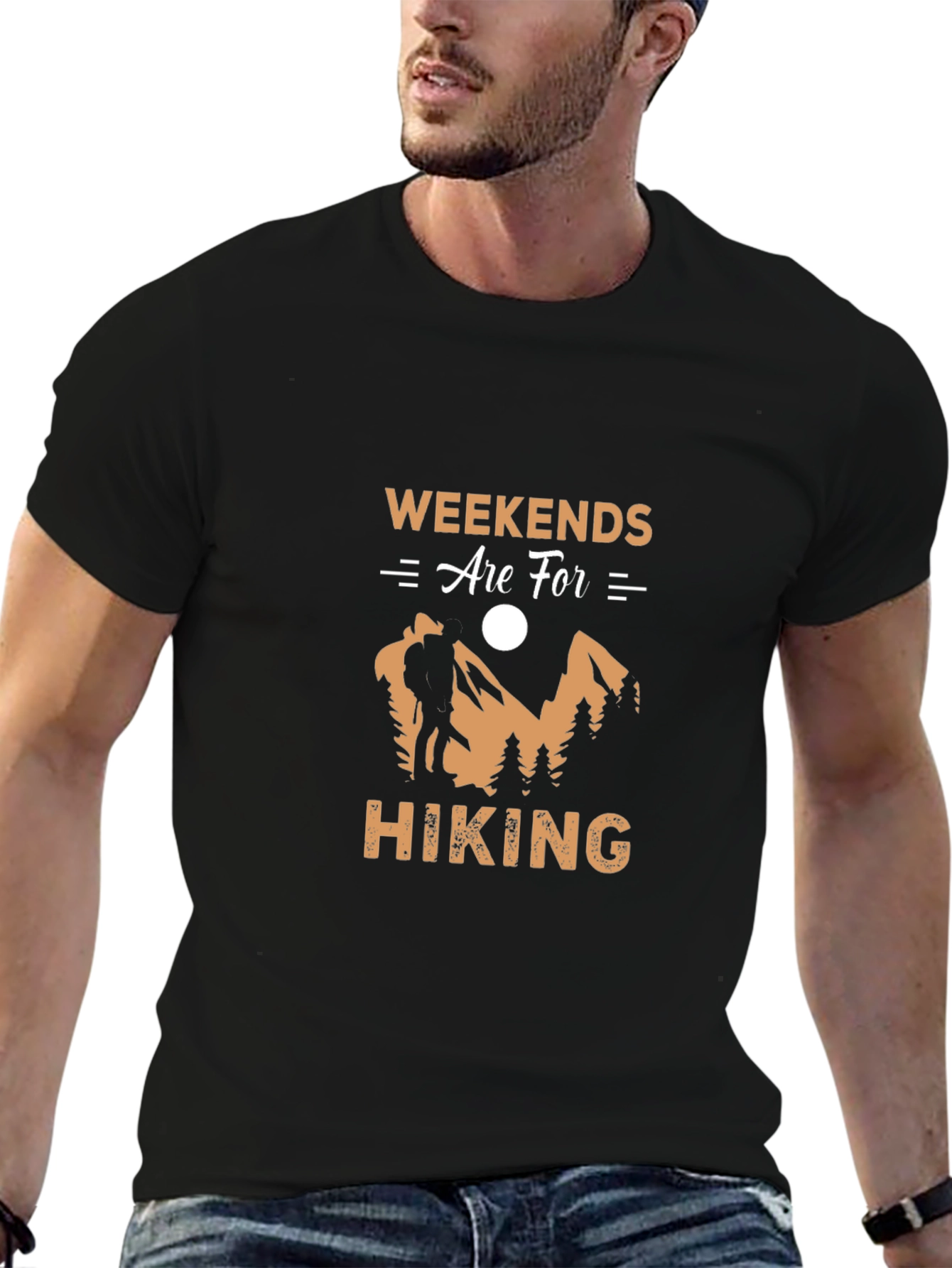 Black Weekends Are For Hiking Graphic Tee view 6