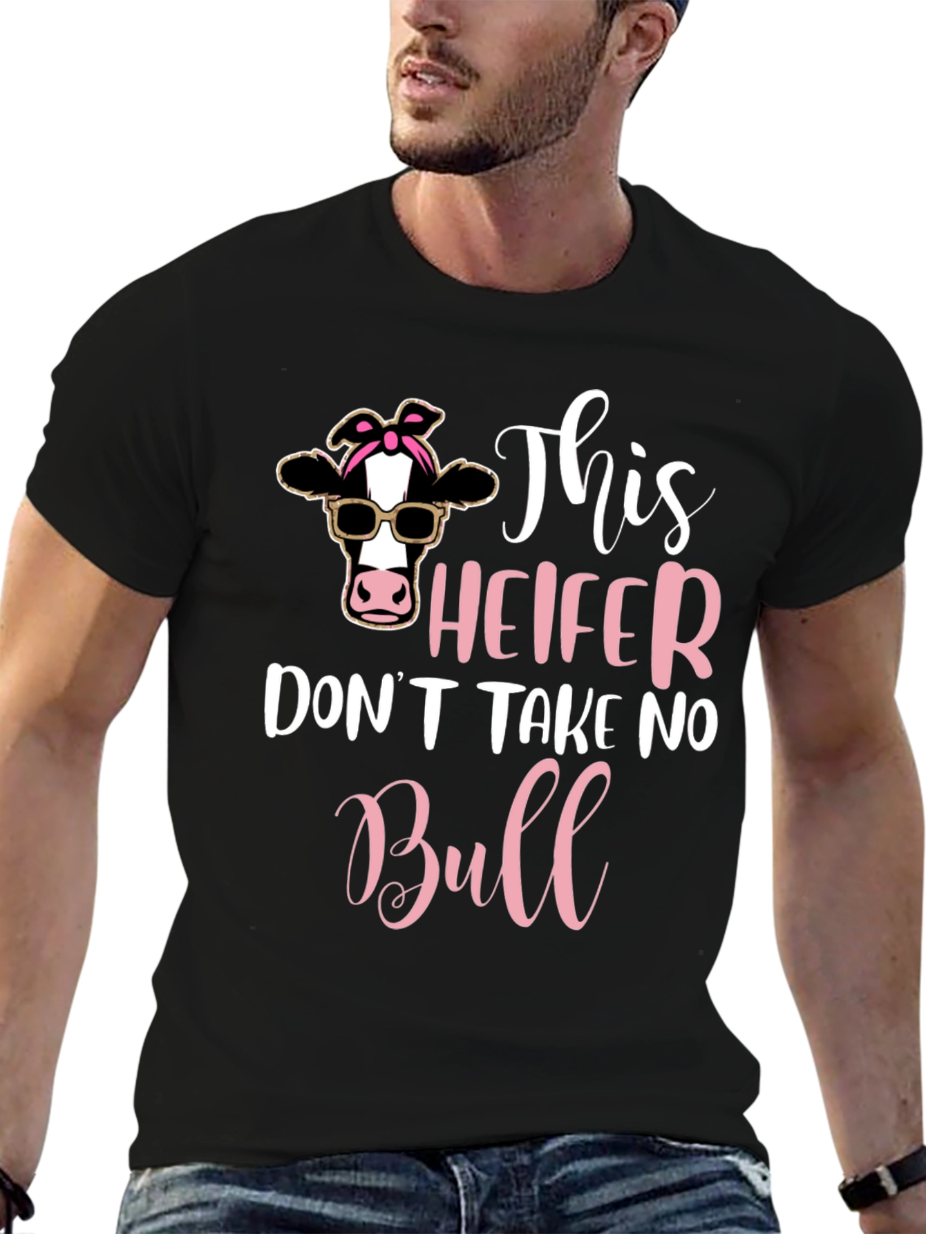 Black Heifer No Bull Graphic T-Shirt view 6