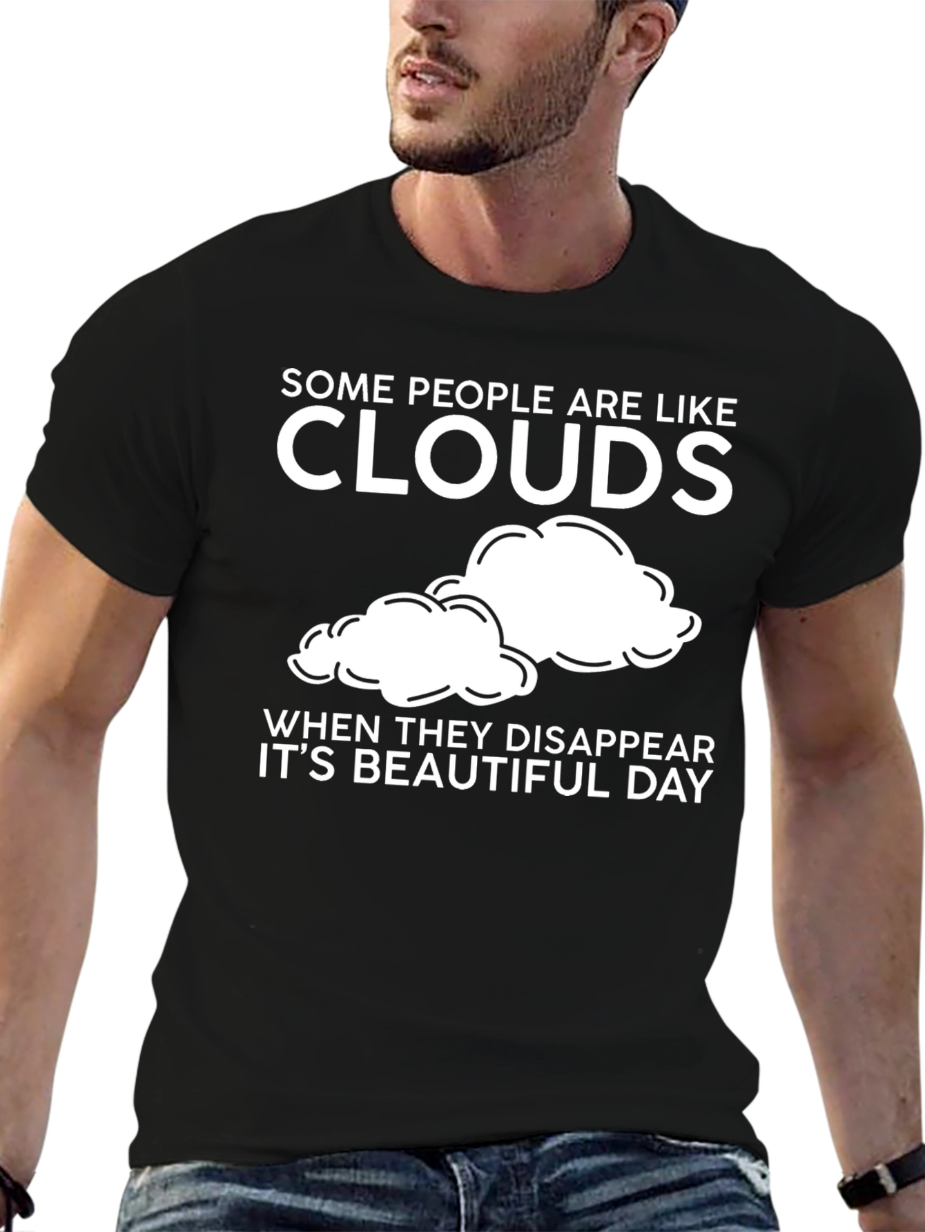 Black Cloud T-Shirt Funny Graphic Tee view 6