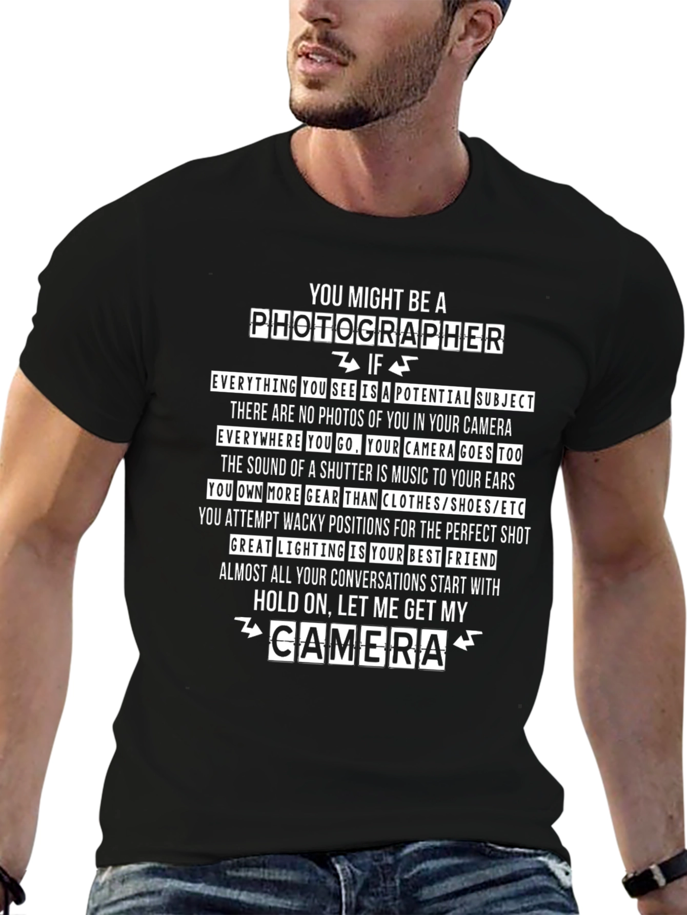 Black Photographer T-Shirt: You Might Be a Photographer view 6