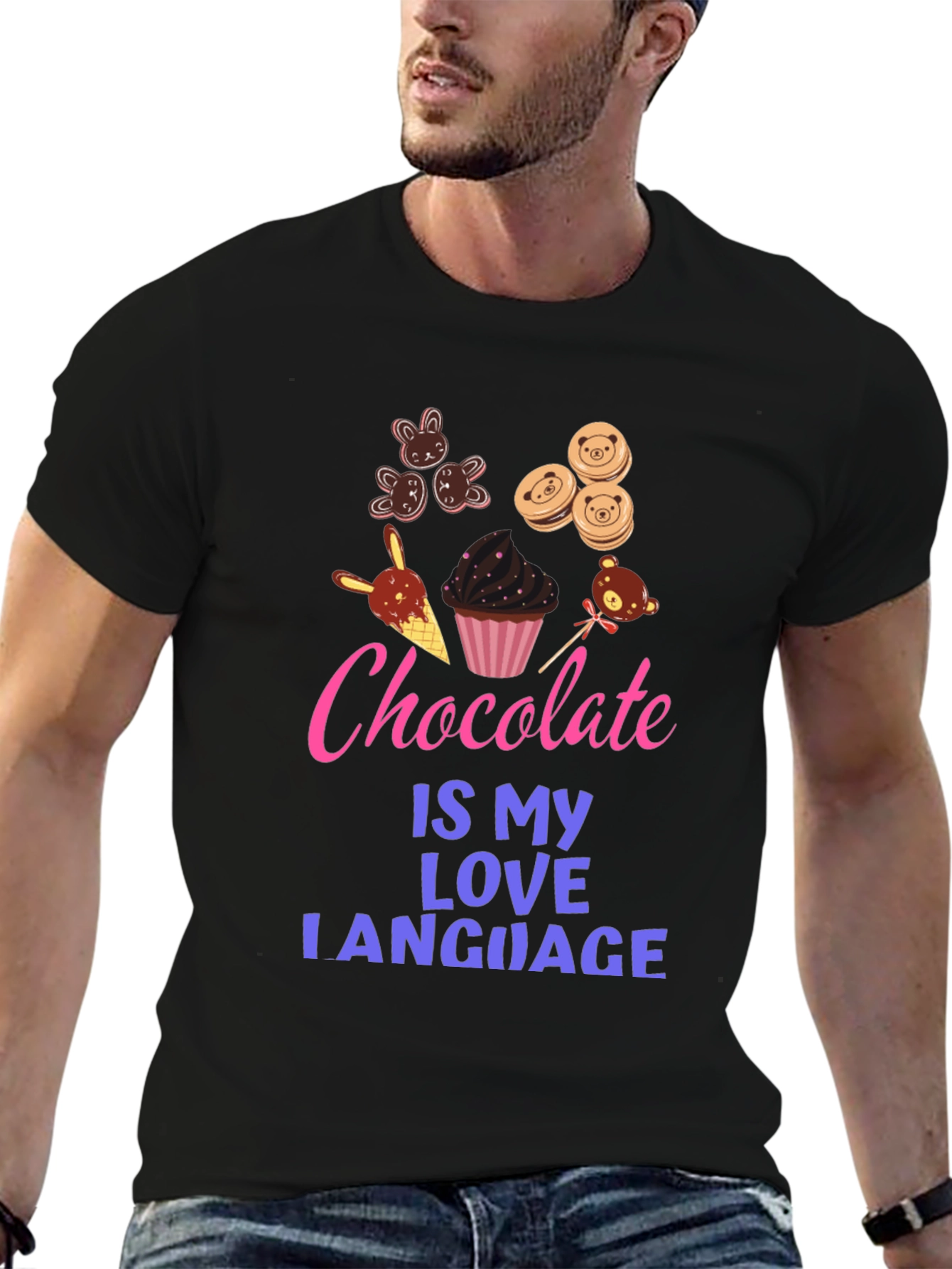 Black Chocolate Is My Love Language Graphic Tee view 6
