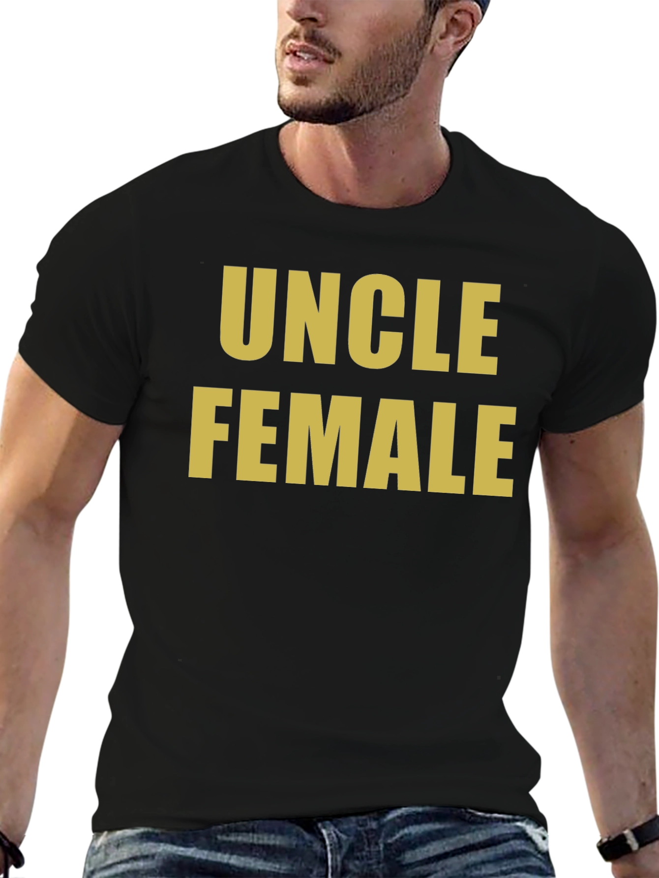 Black Uncle Female Black T-Shirt Novelty Humor view 6