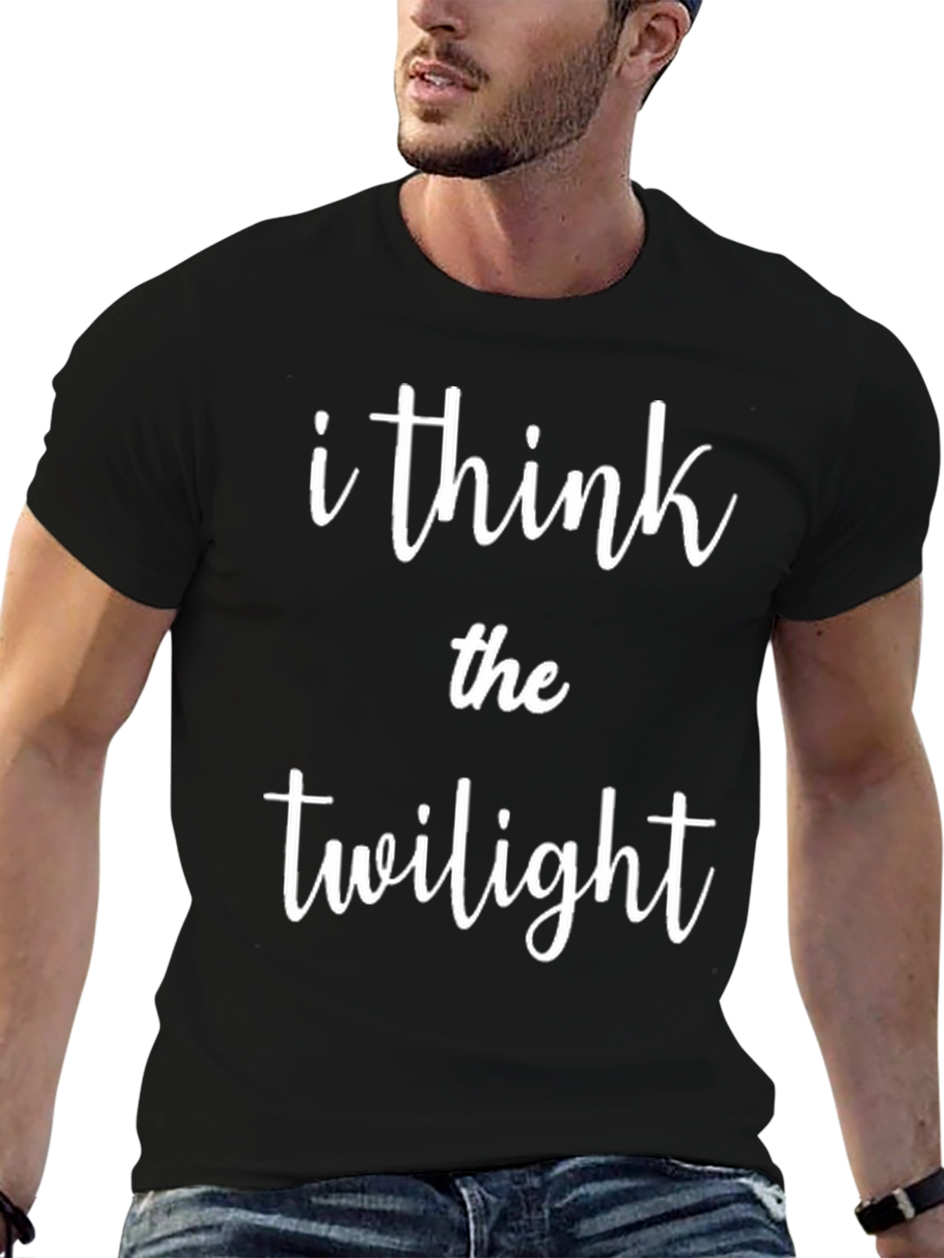 Black Twilight Fan T-Shirt - I Think the Twilight view 6