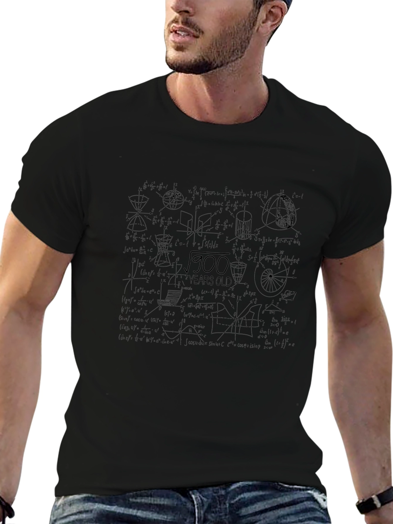 Black Funny Math 30th Birthday T-Shirt view 6