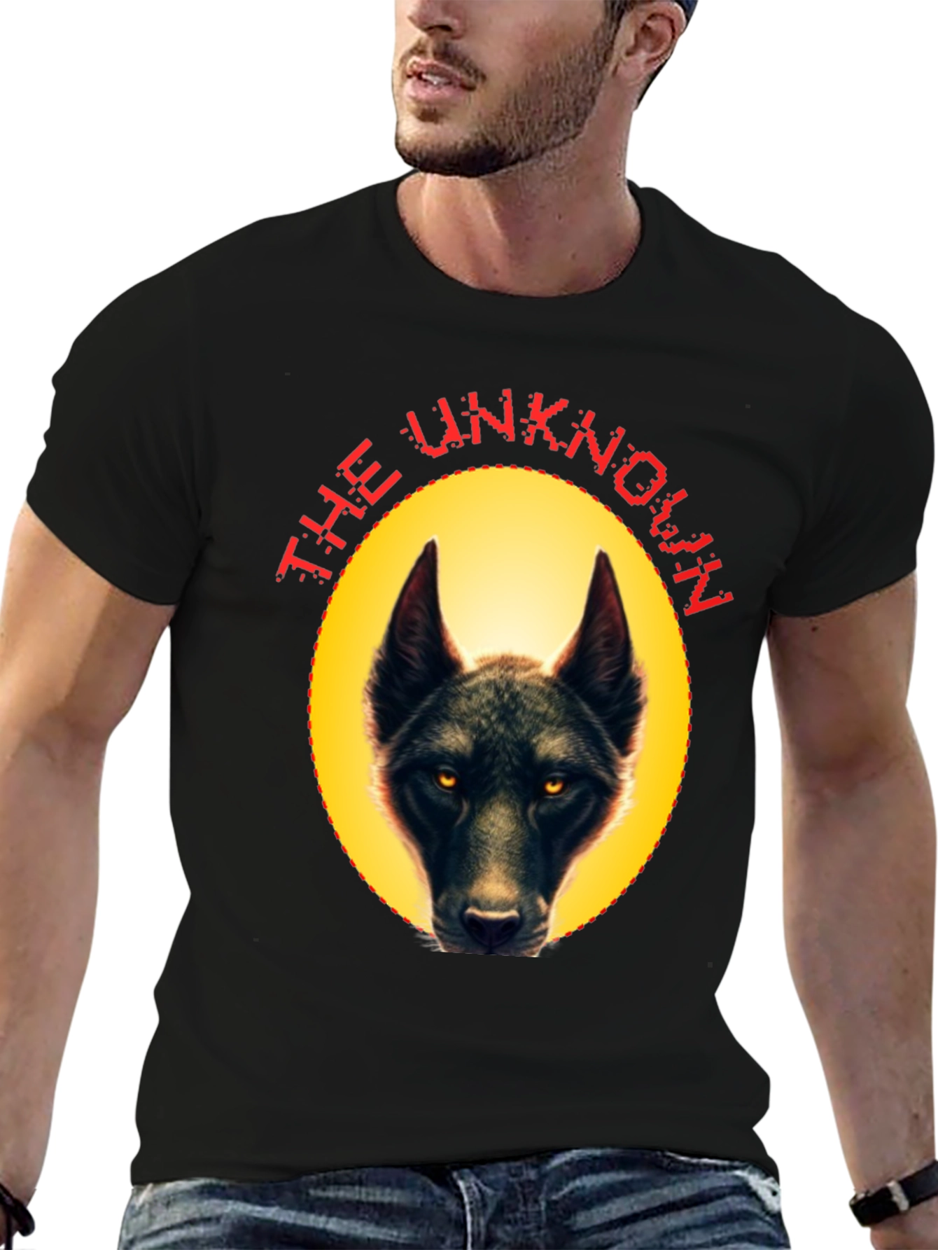 Black The Unknown Wolf Graphic Tee view 6
