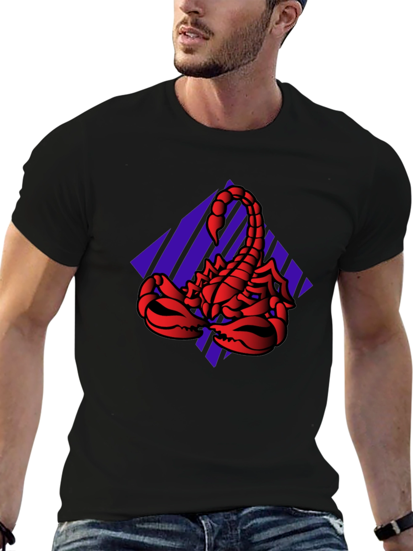 Black Scorpion Graphic Tee - Bold Red Design view 6