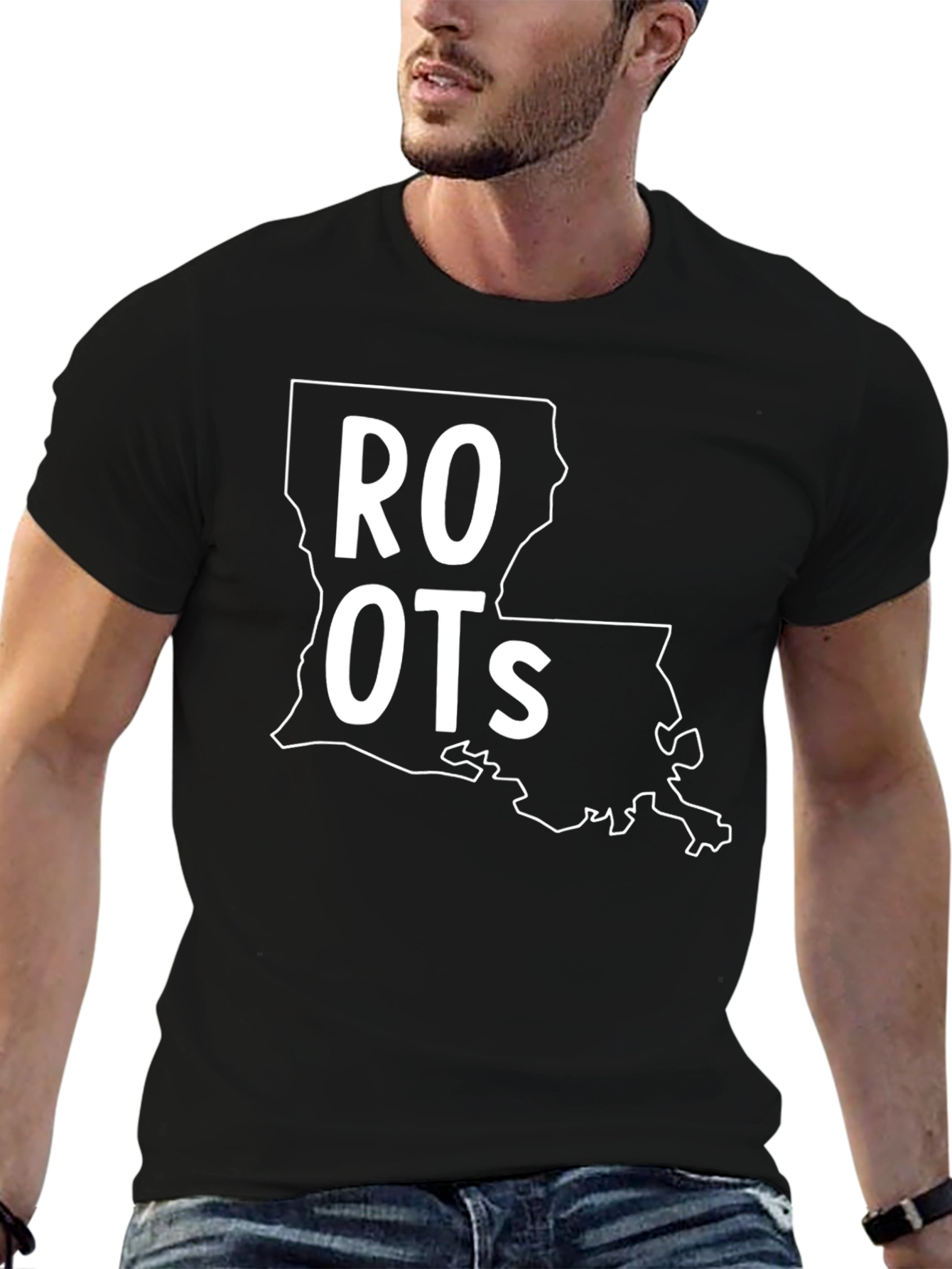 Black Louisiana Roots T-Shirt - State Pride view 6