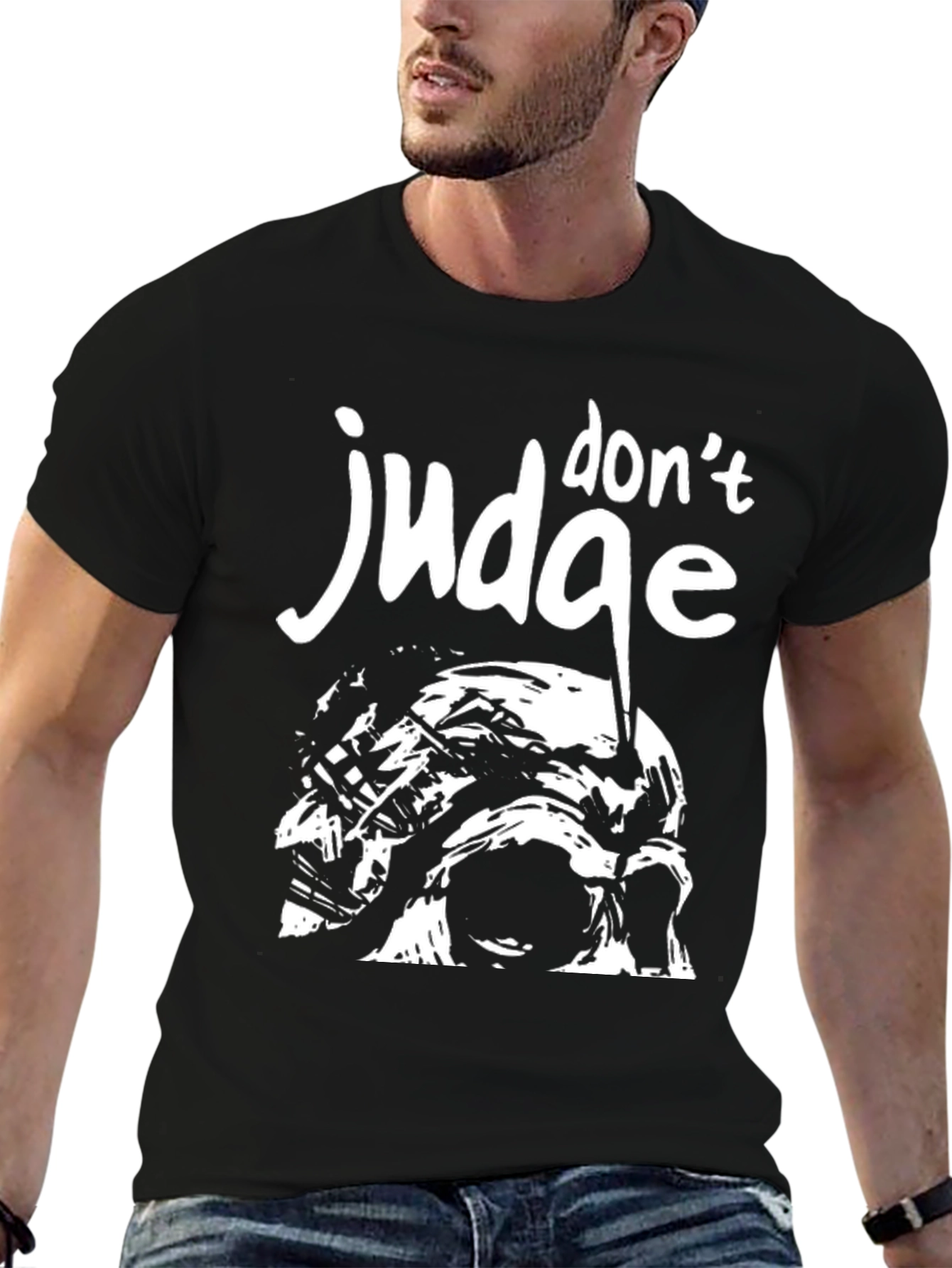 Black Don't Judge Graphic Tee - Black Cotton view 6