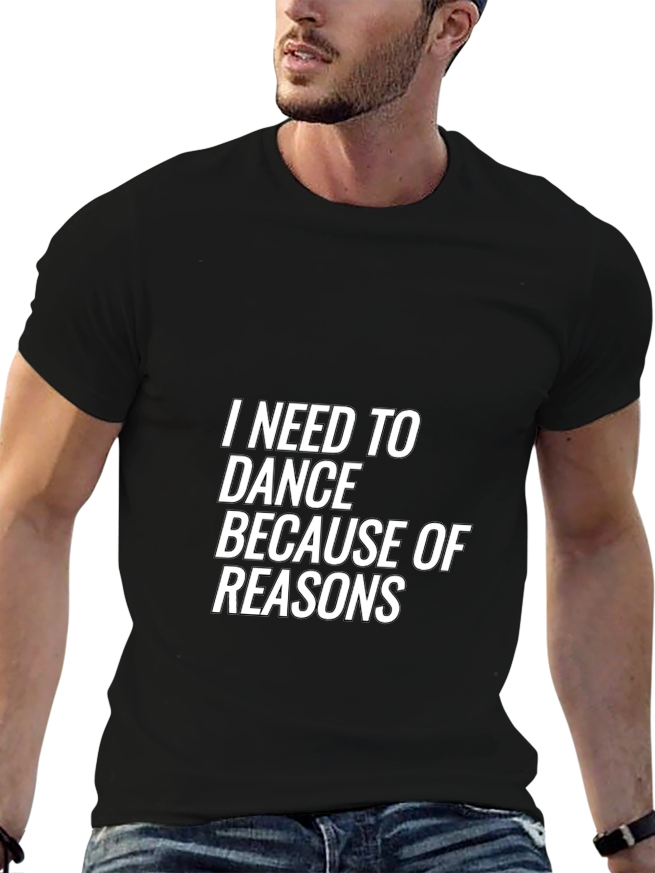 Black I Need to Dance Funny T-Shirt - Dance Reasons Tee view 6
