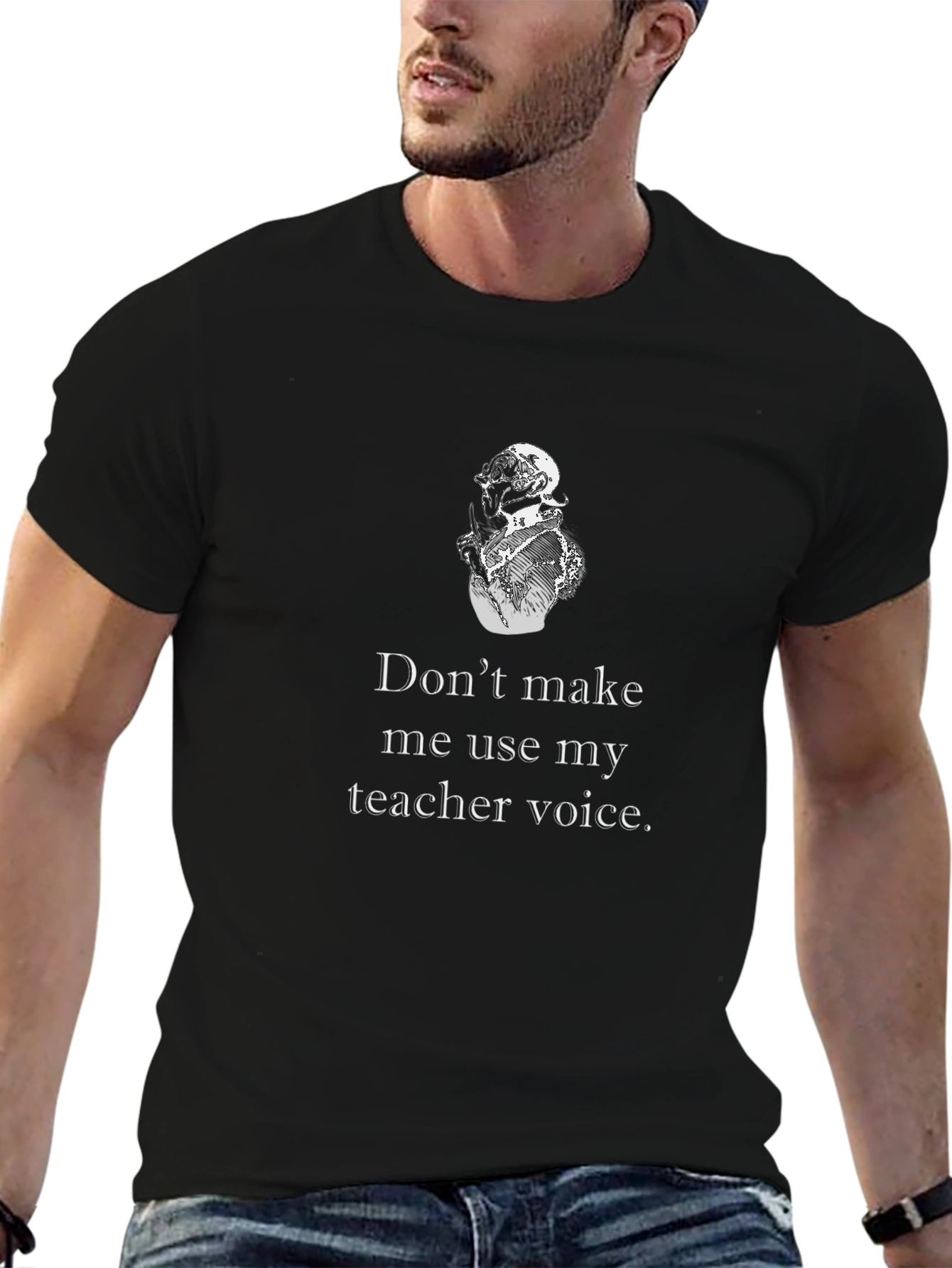 Black Teacher Voice Graphic Tee - Humorous Teacher Gift view 6