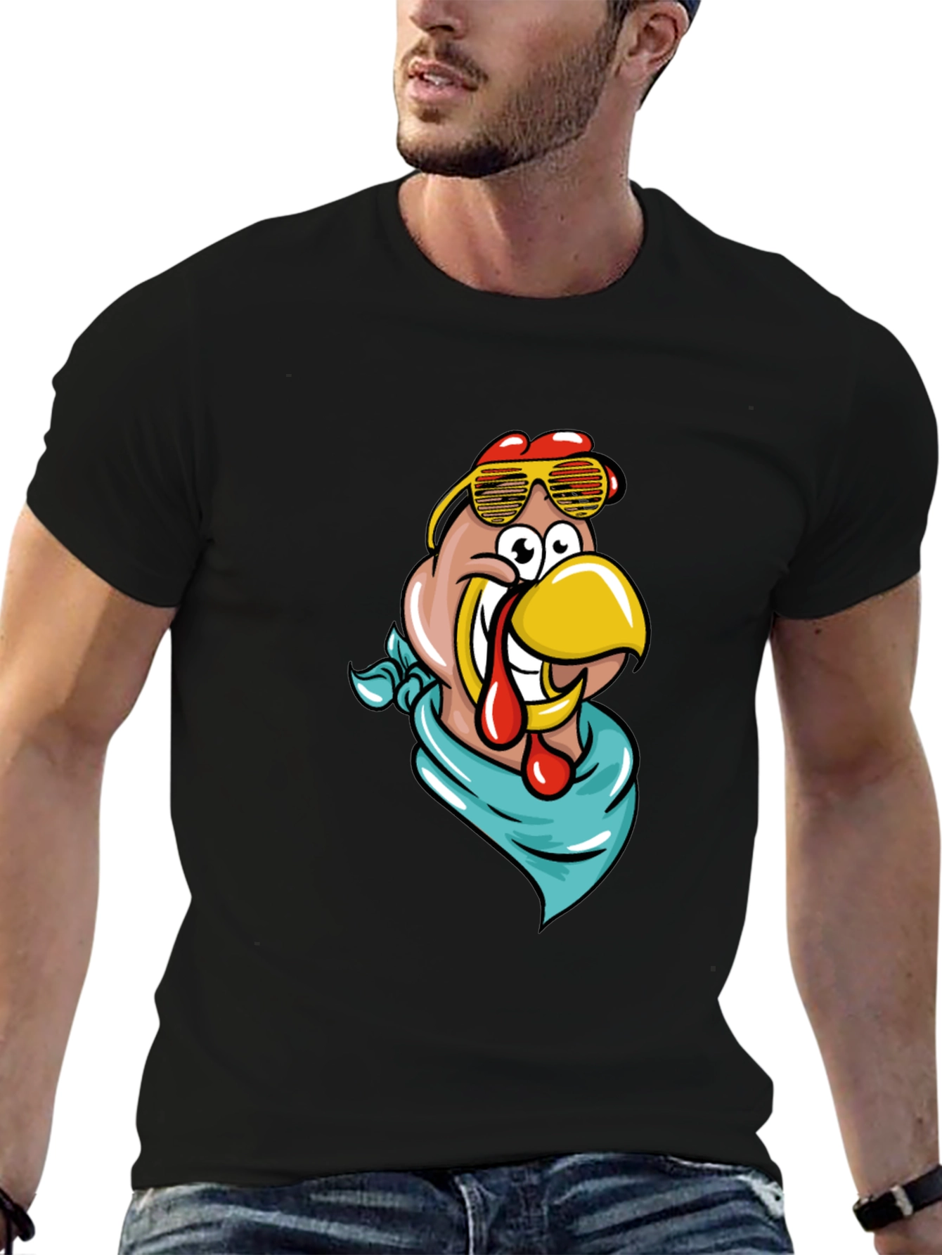 Black Cool Turkey Graphic Tee view 6
