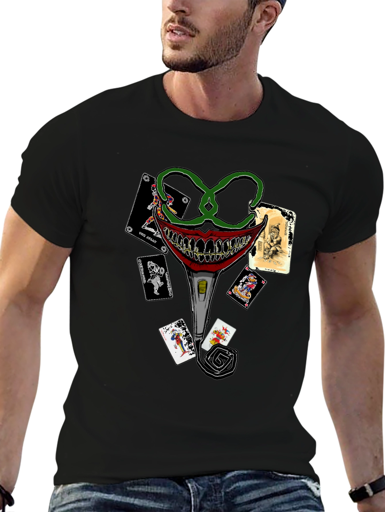 Joker Card T-Shirt - Crazy Clown Design - 6