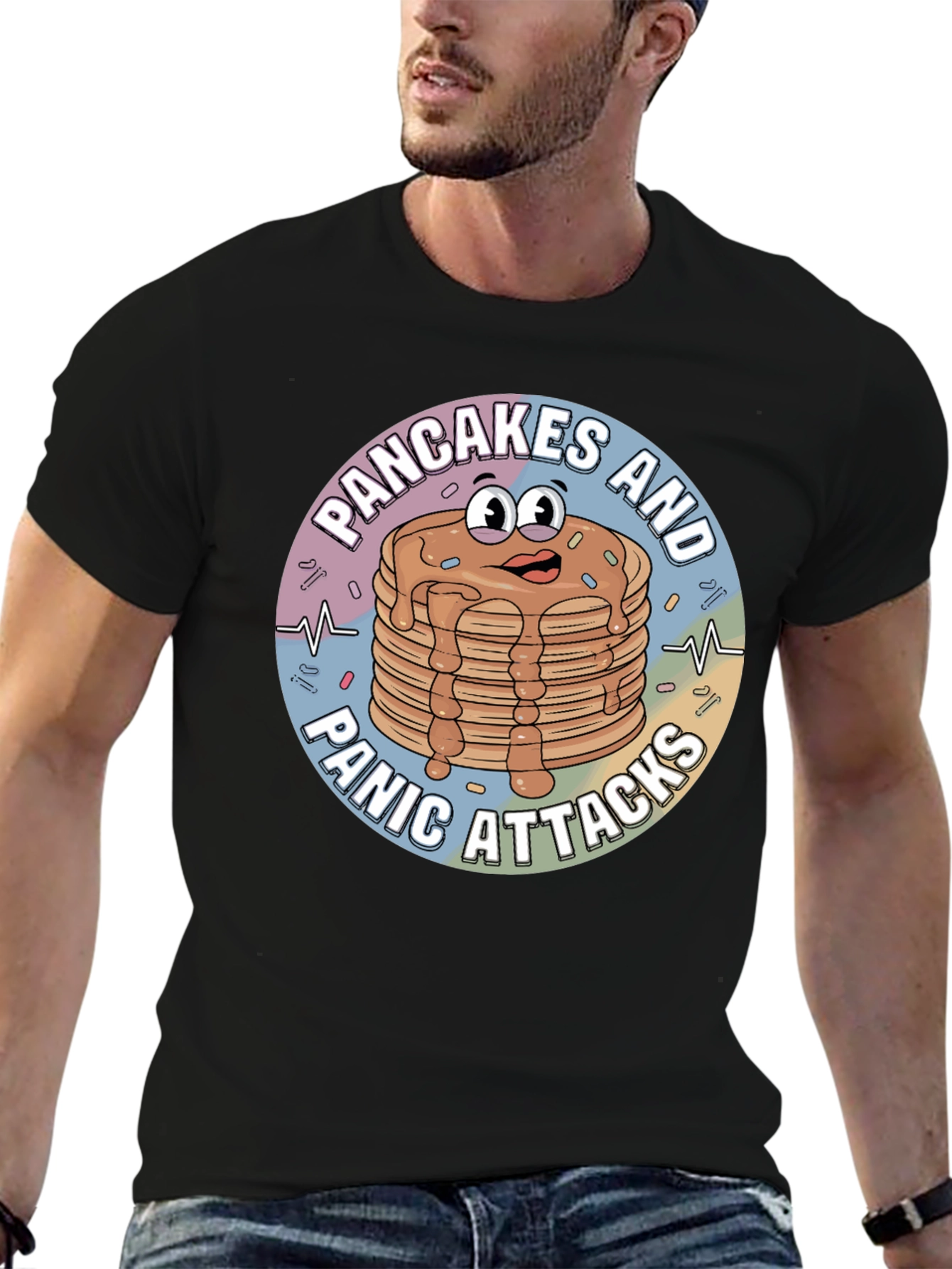 Pancakes and Panic Attacks Graphic T-Shirt - 6