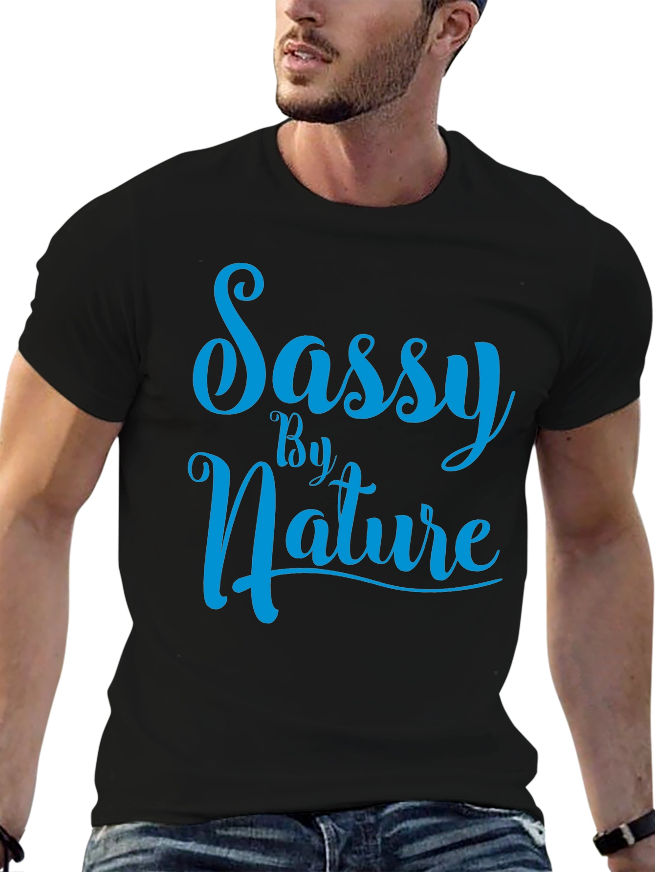 Black Sassy By Nature Graphic Tee view 6
