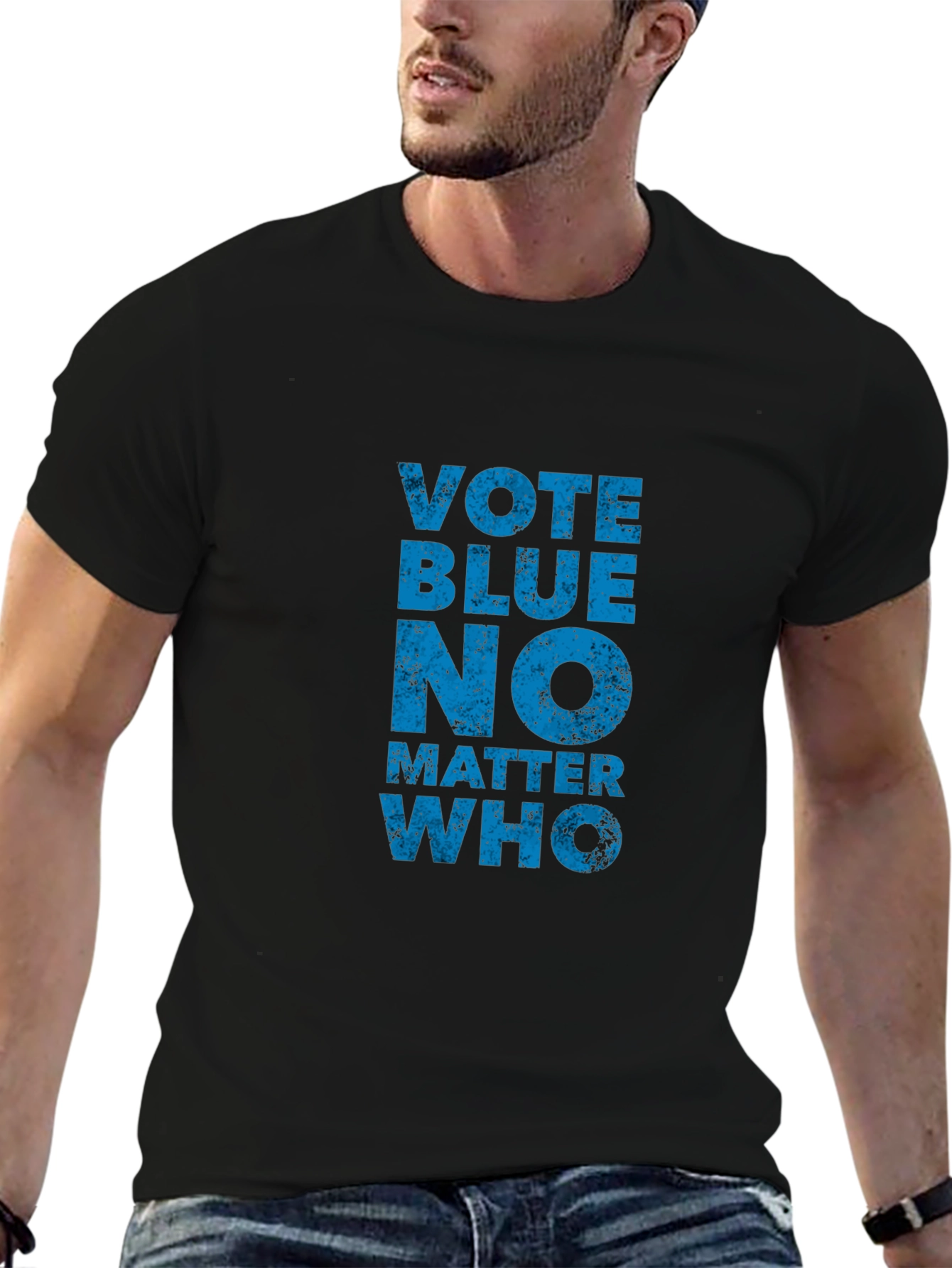 Black Vote Blue No Matter Who T-Shirt view 6