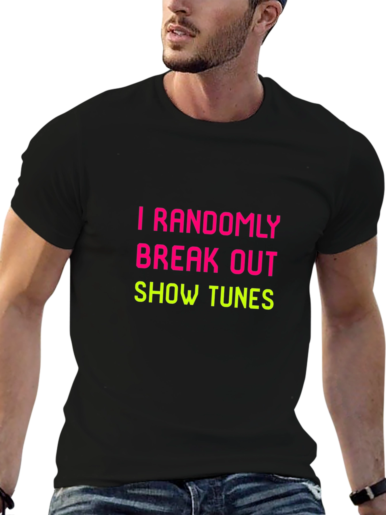 Black Random Show Tunes Graphic Tee view 6
