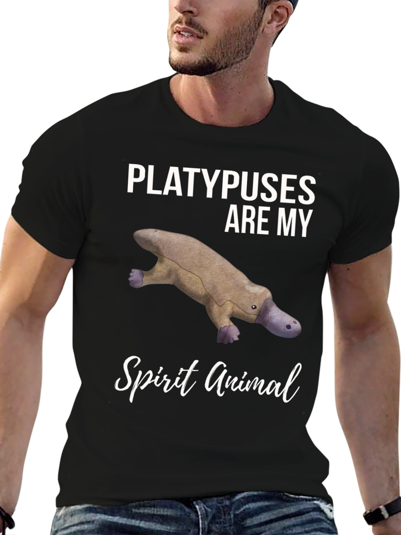 Black Platypus Spirit Animal Graphic Tee view 6