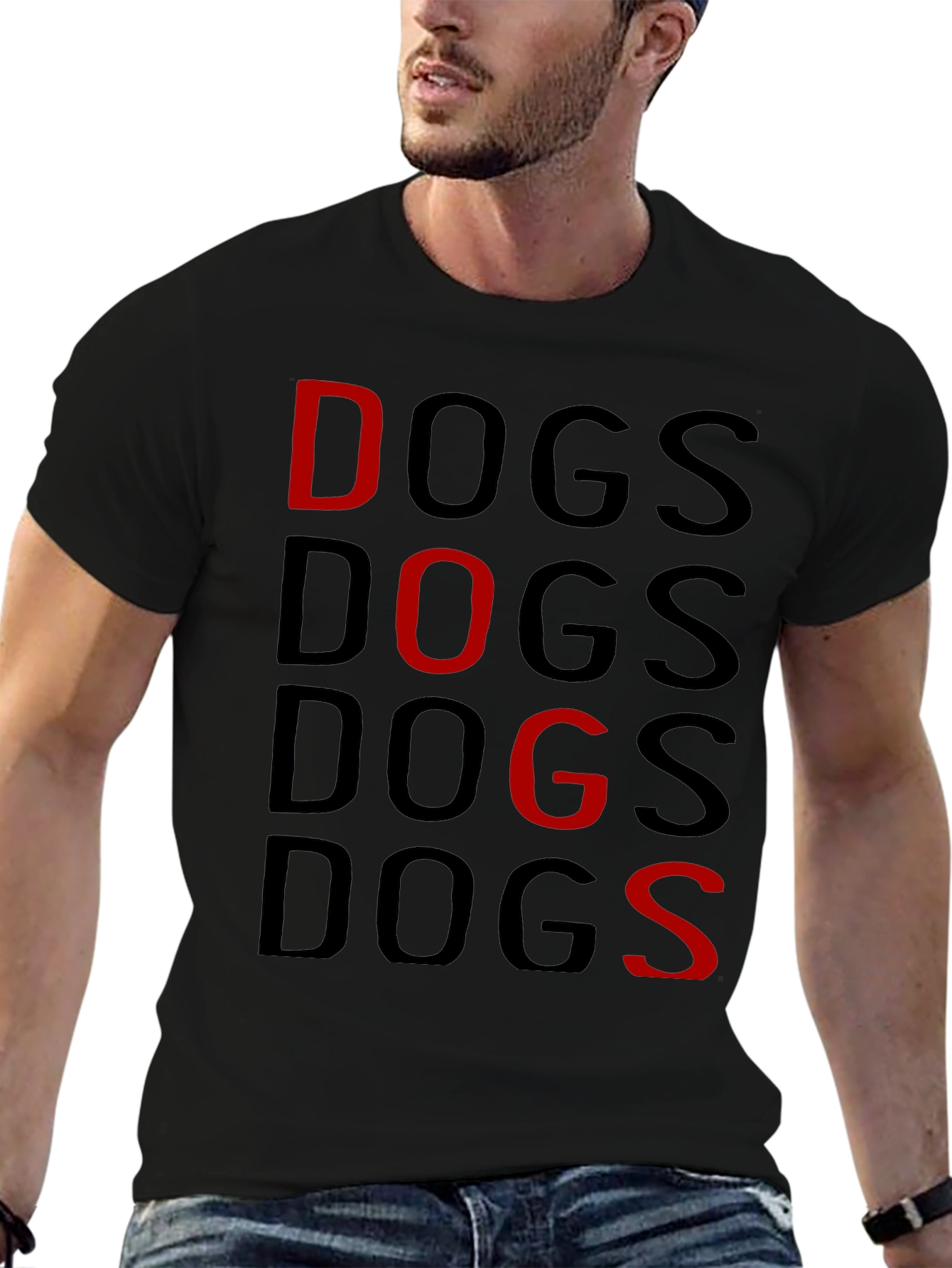 Black Dogs Graphic Print T-Shirt view 6