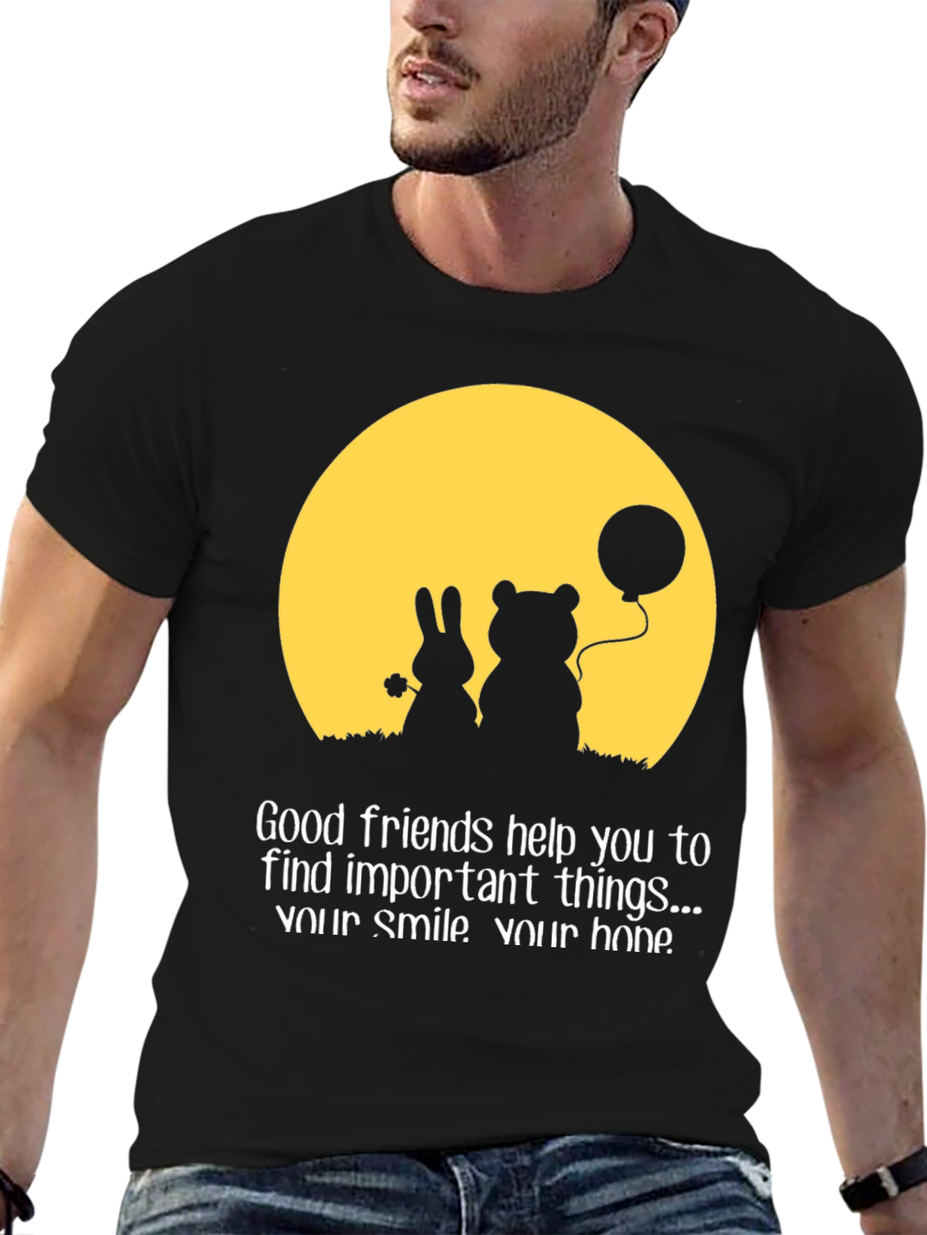 Black Good Friends T-Shirt view 6