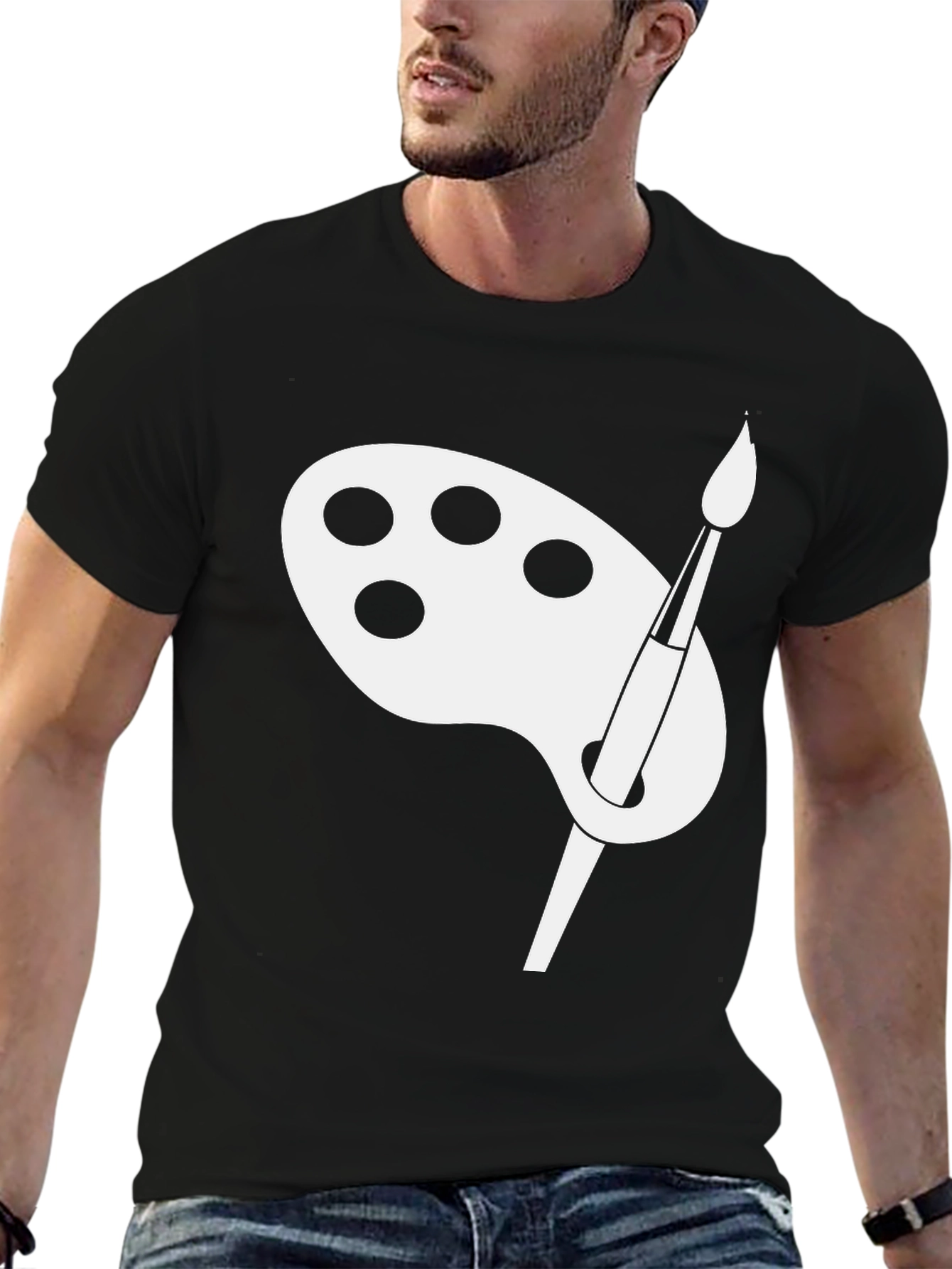 Black Artist Palette T-Shirt - Creative Art Design view 6