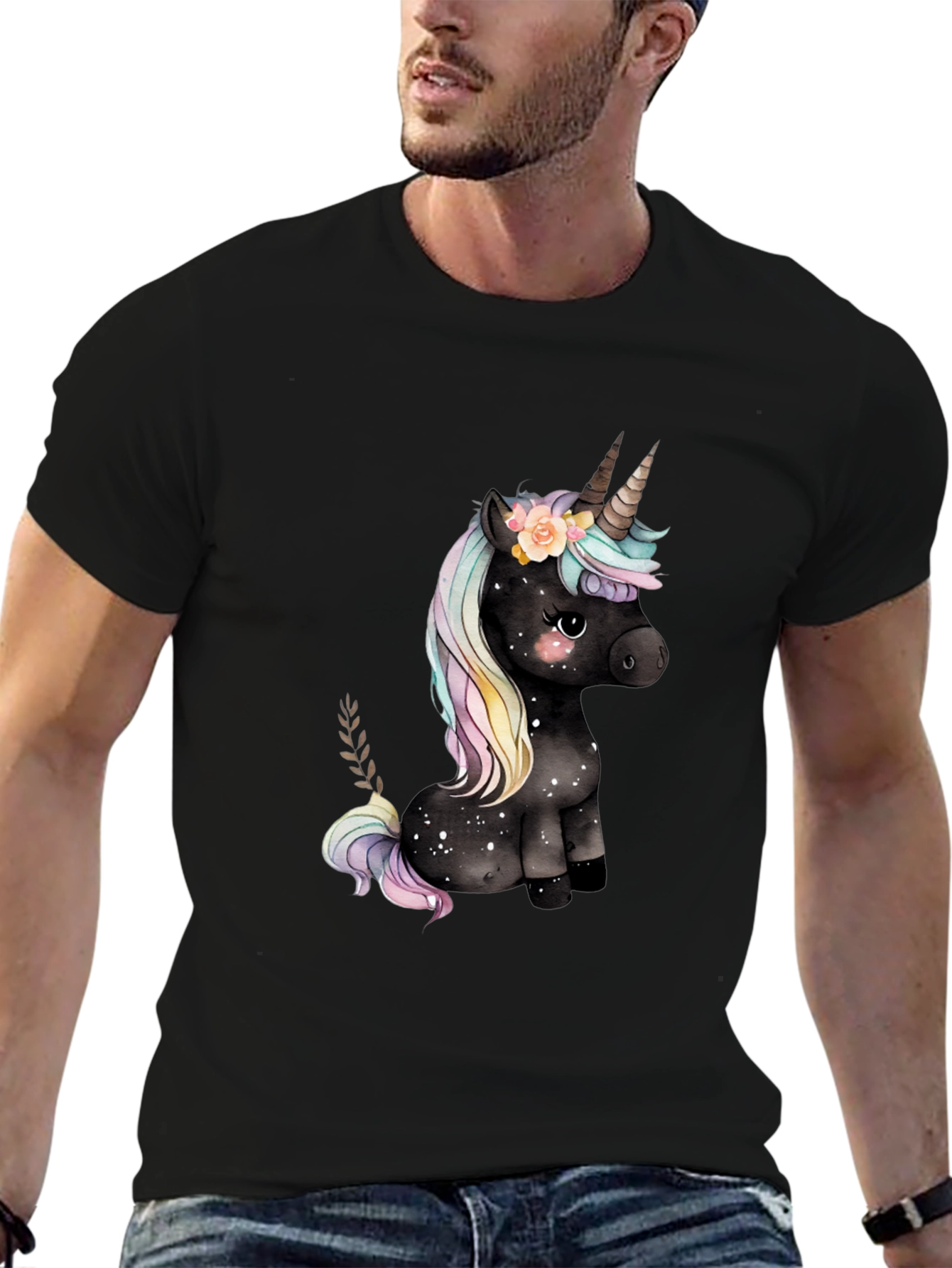 Black Unicorn Graphic Tee - Magical Style view 6