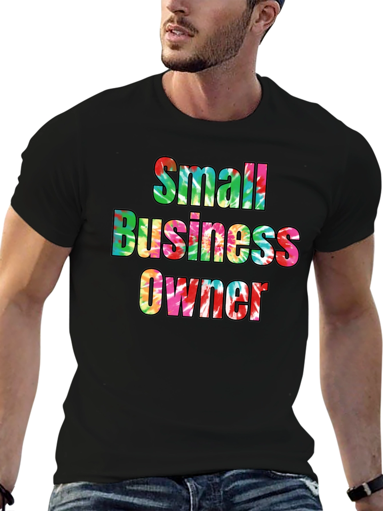 Black Small Business Owner Tie Dye T-Shirt view 6