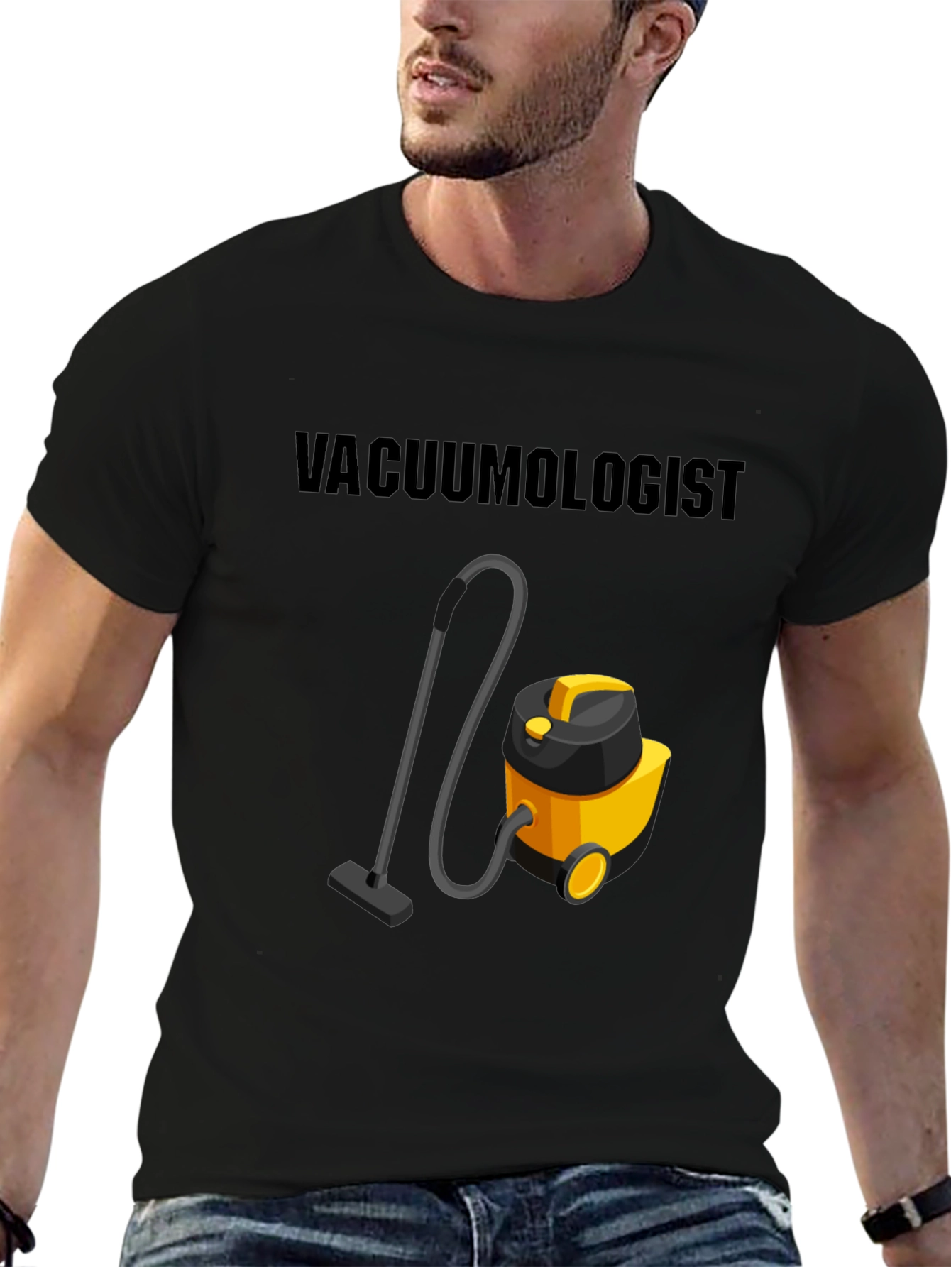 Black Vacuumologist T-Shirt - Novelty Cleaning Humor Tee view 6
