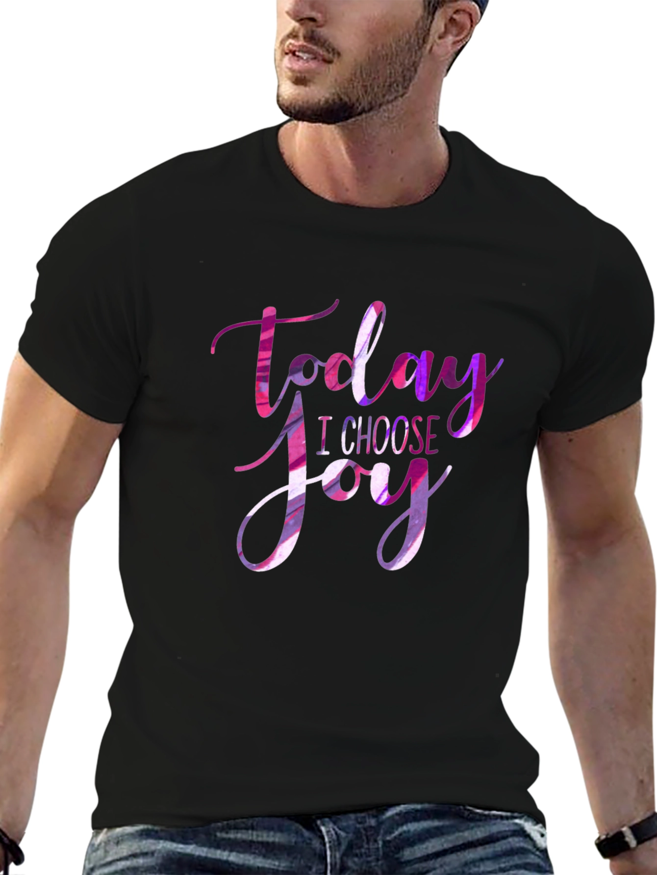 Black Today I Choose Joy Graphic T-Shirt view 6