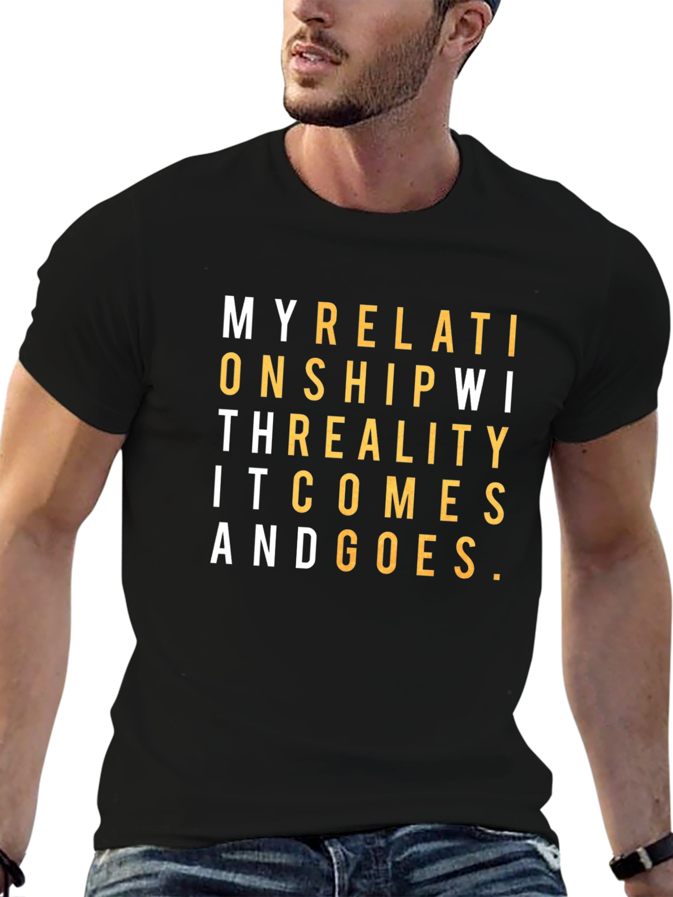 Black Relationship With Reality T-Shirt view 6