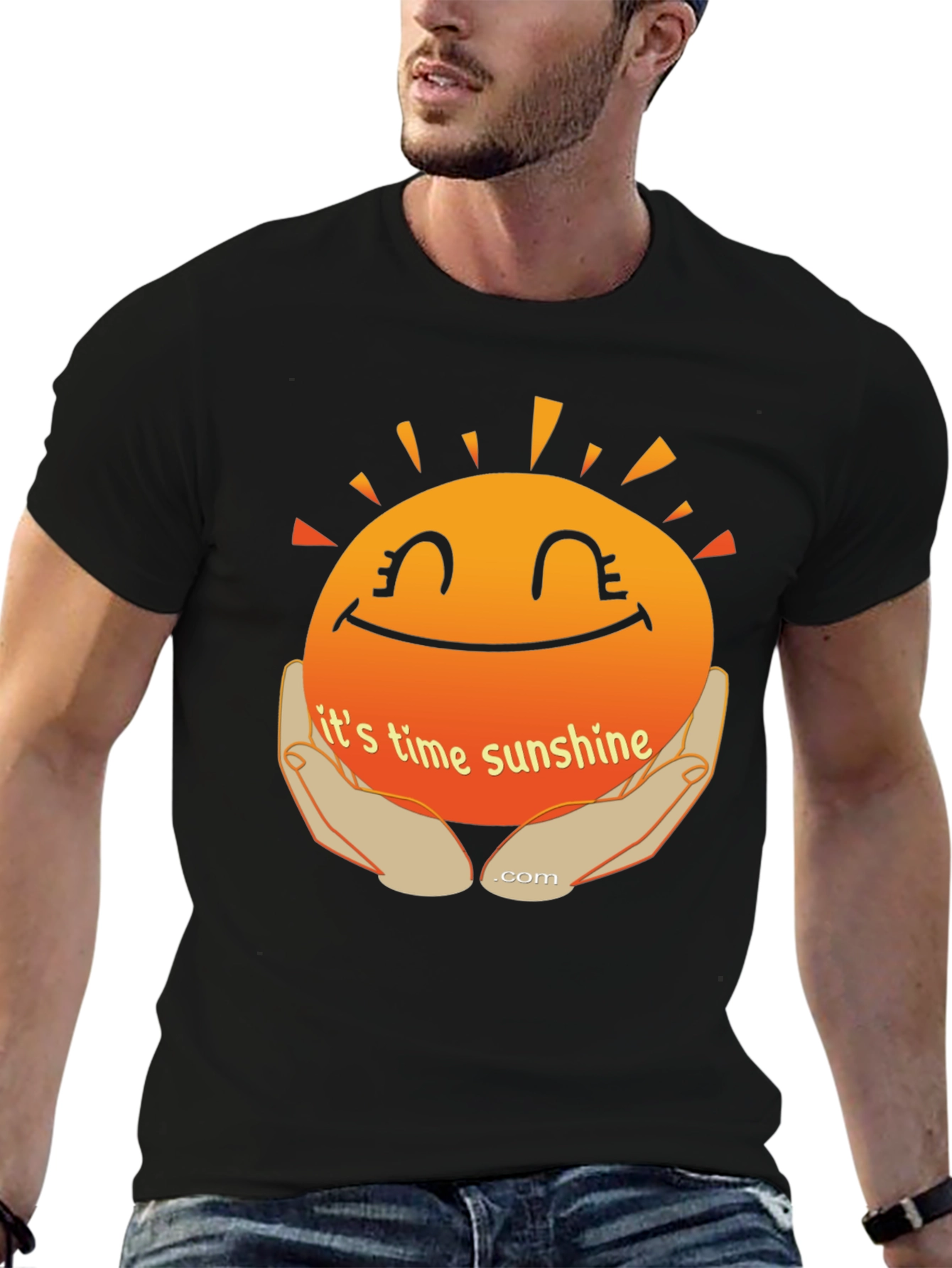 Black Time for Sunshine Graphic T-Shirt view 6