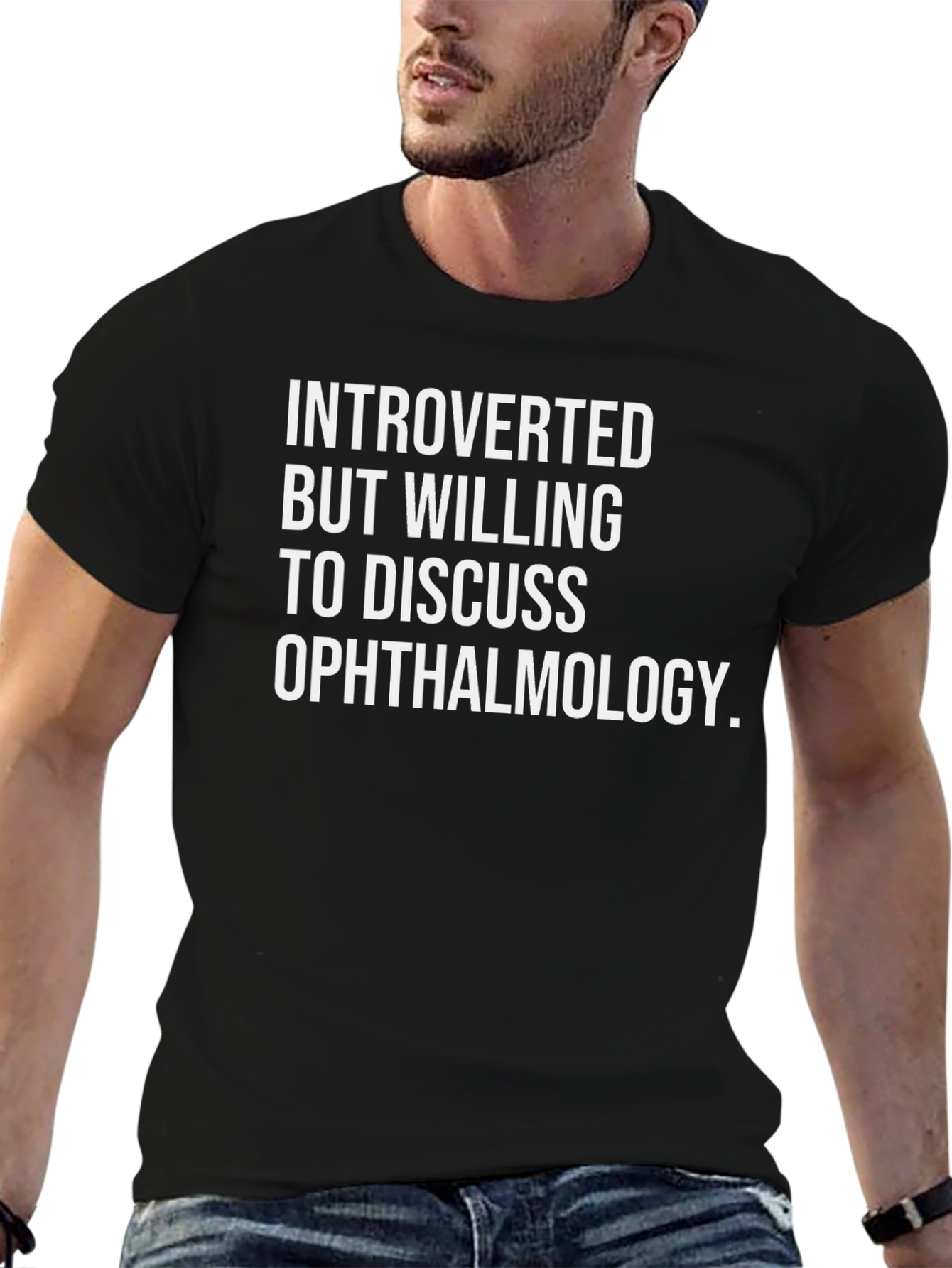 Black Introverted Ophthalmology T-Shirt view 6