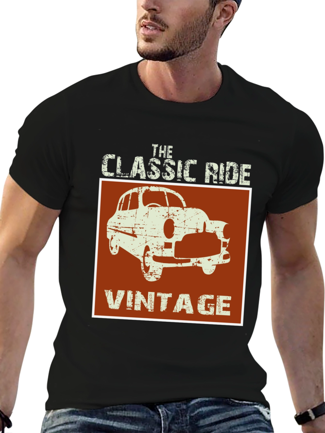Black Vintage Classic Ride Graphic Tee view 6