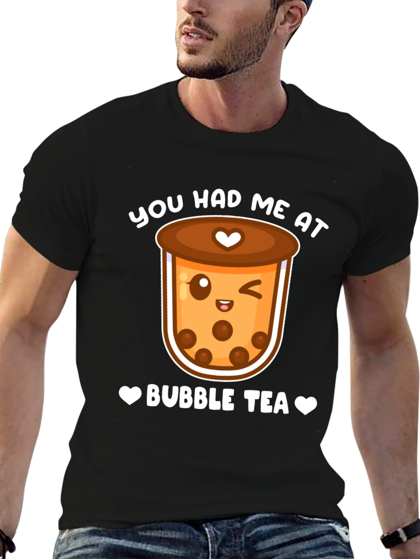 Black You Had Me At Bubble Tea Graphic T-Shirt view 6