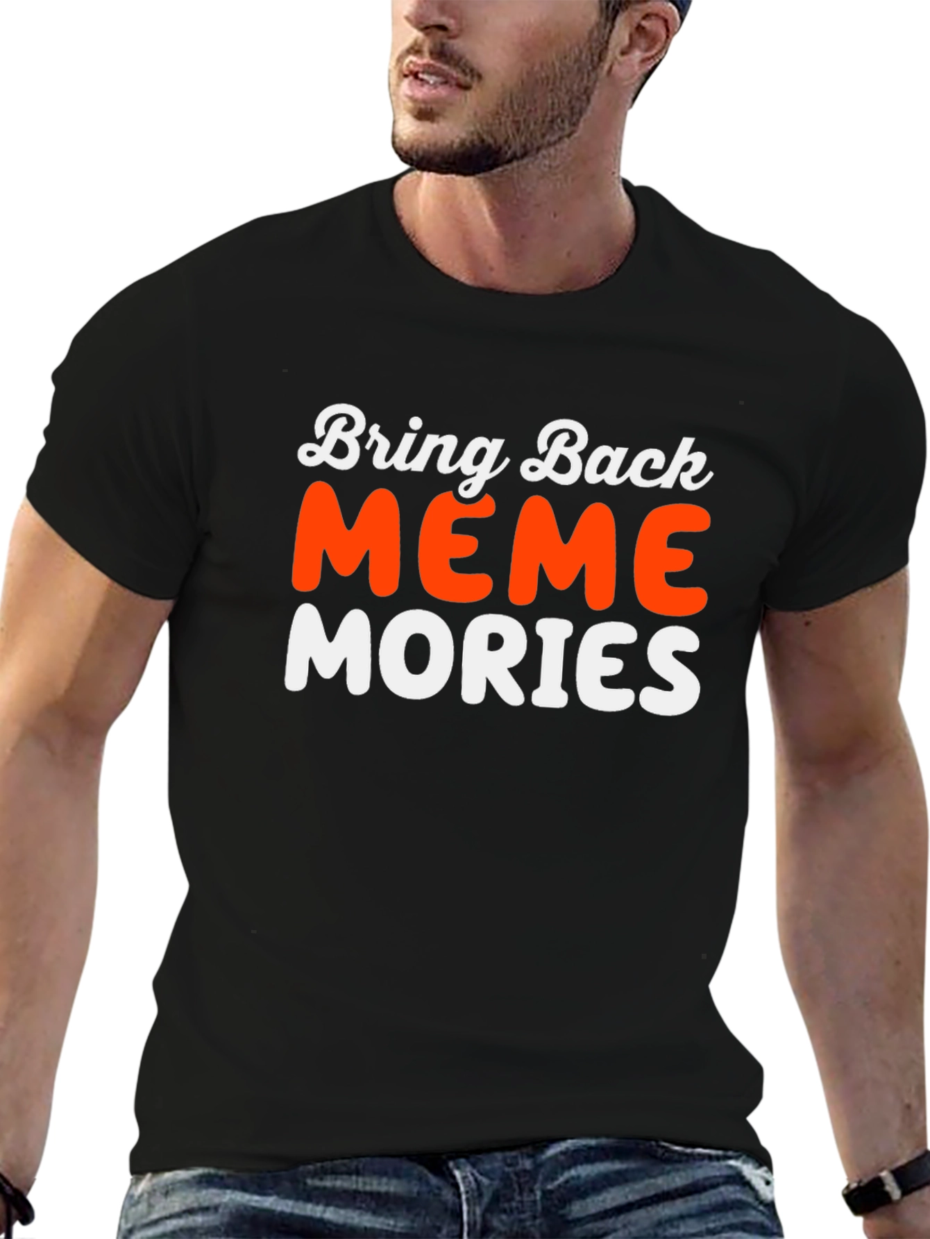 Black Meme Memories Graphic T-Shirt view 6