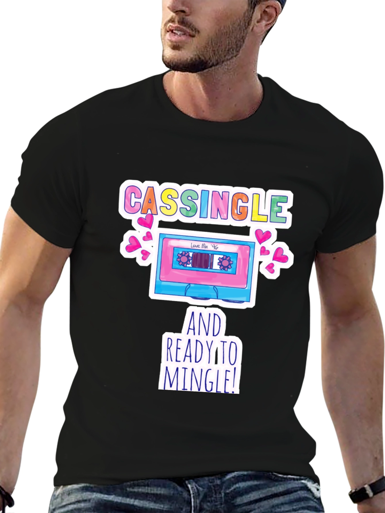 Black Cassingle and Ready to Mingle T-Shirt view 6
