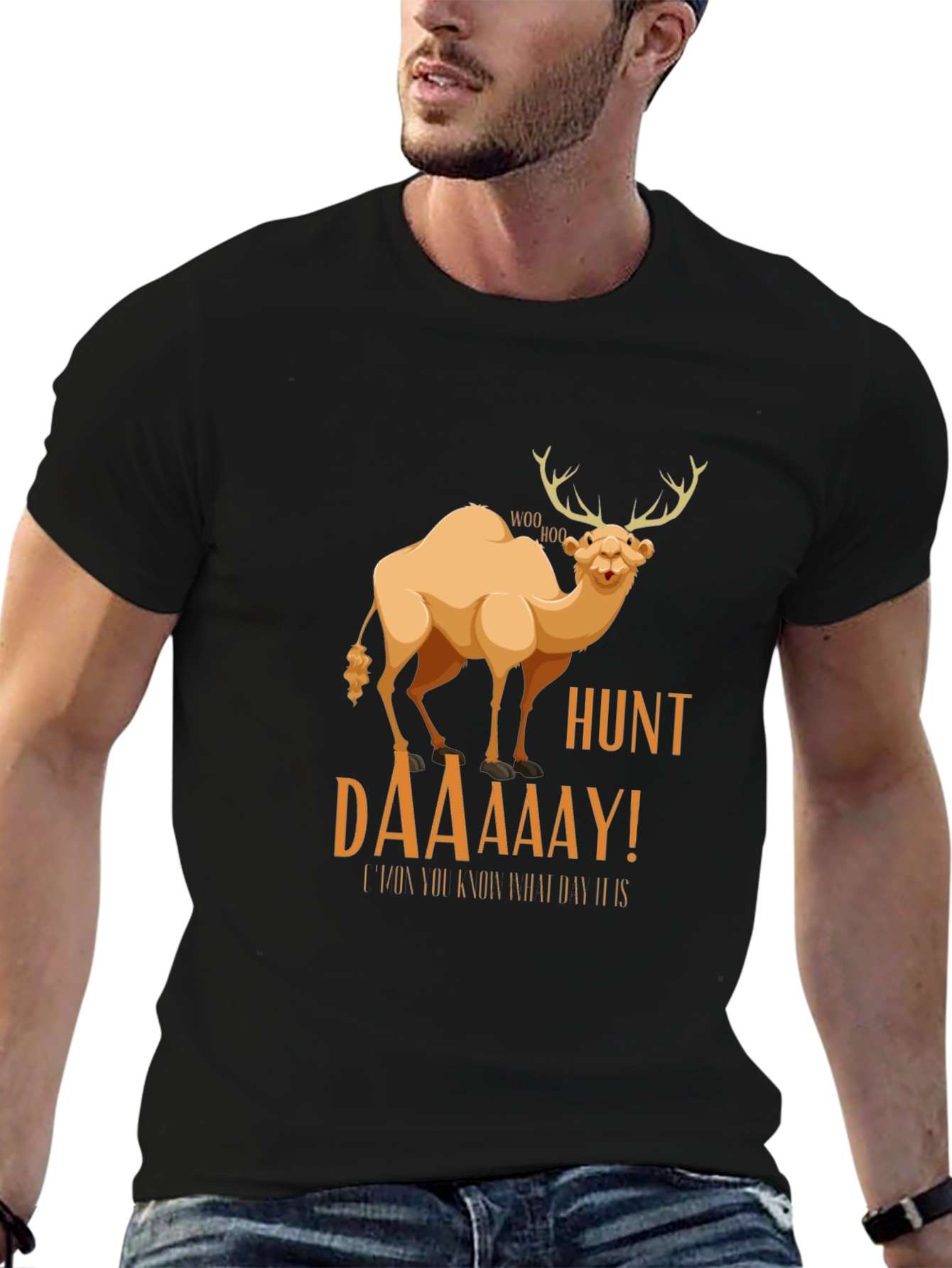 Black Camel Deer Hunt T-Shirt: It's Hunt Daaay! view 6