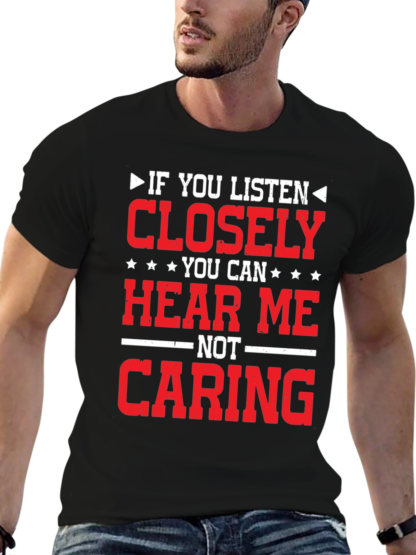 Black If You Listen Closely T-Shirt view 6