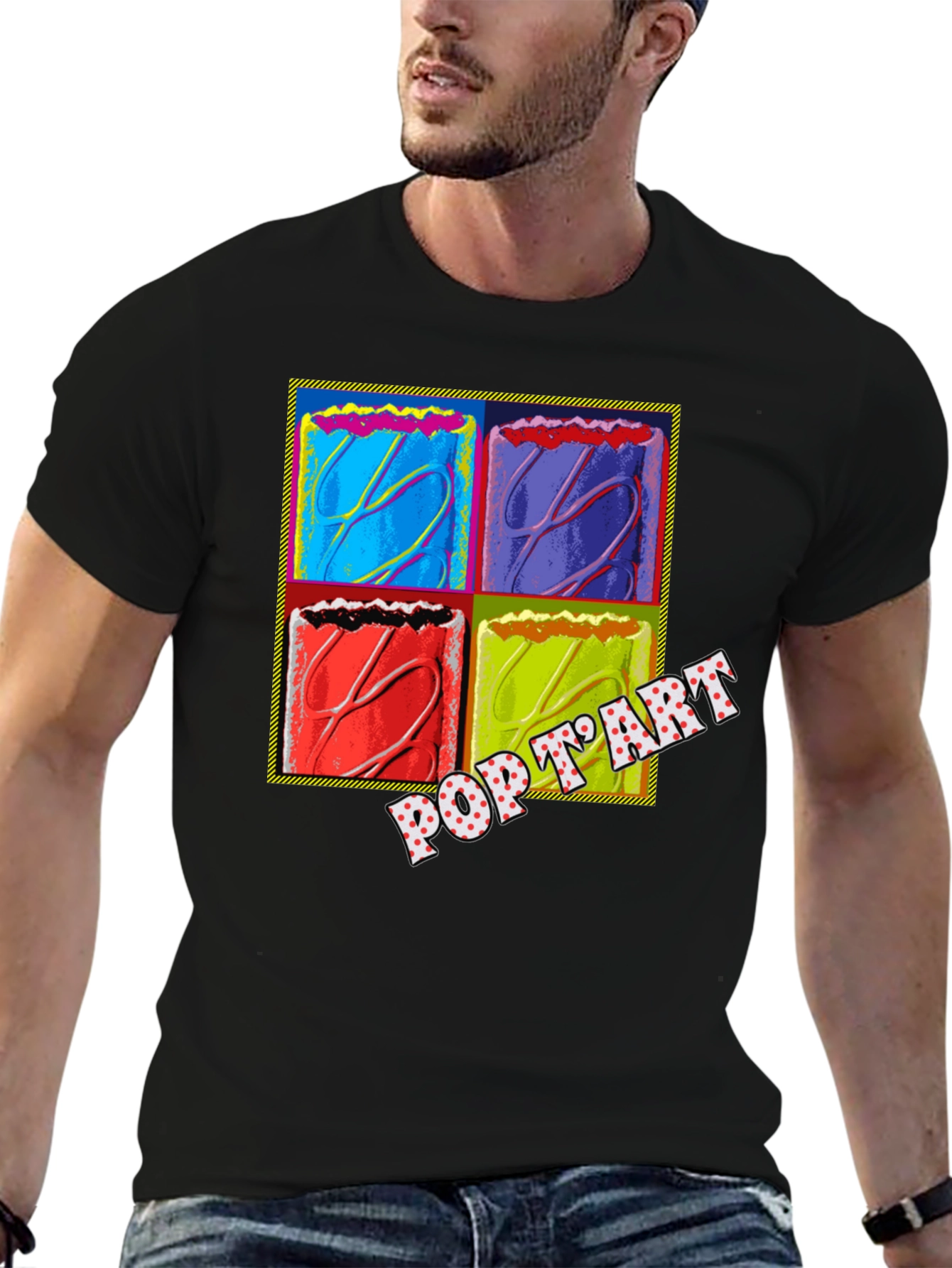 Black Pop Art Pop-Tart T-Shirt view 6