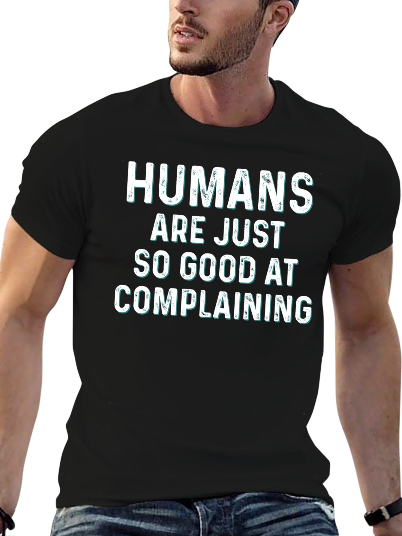 Black Humans Complain T-Shirt - Funny Sarcastic Tee view 6