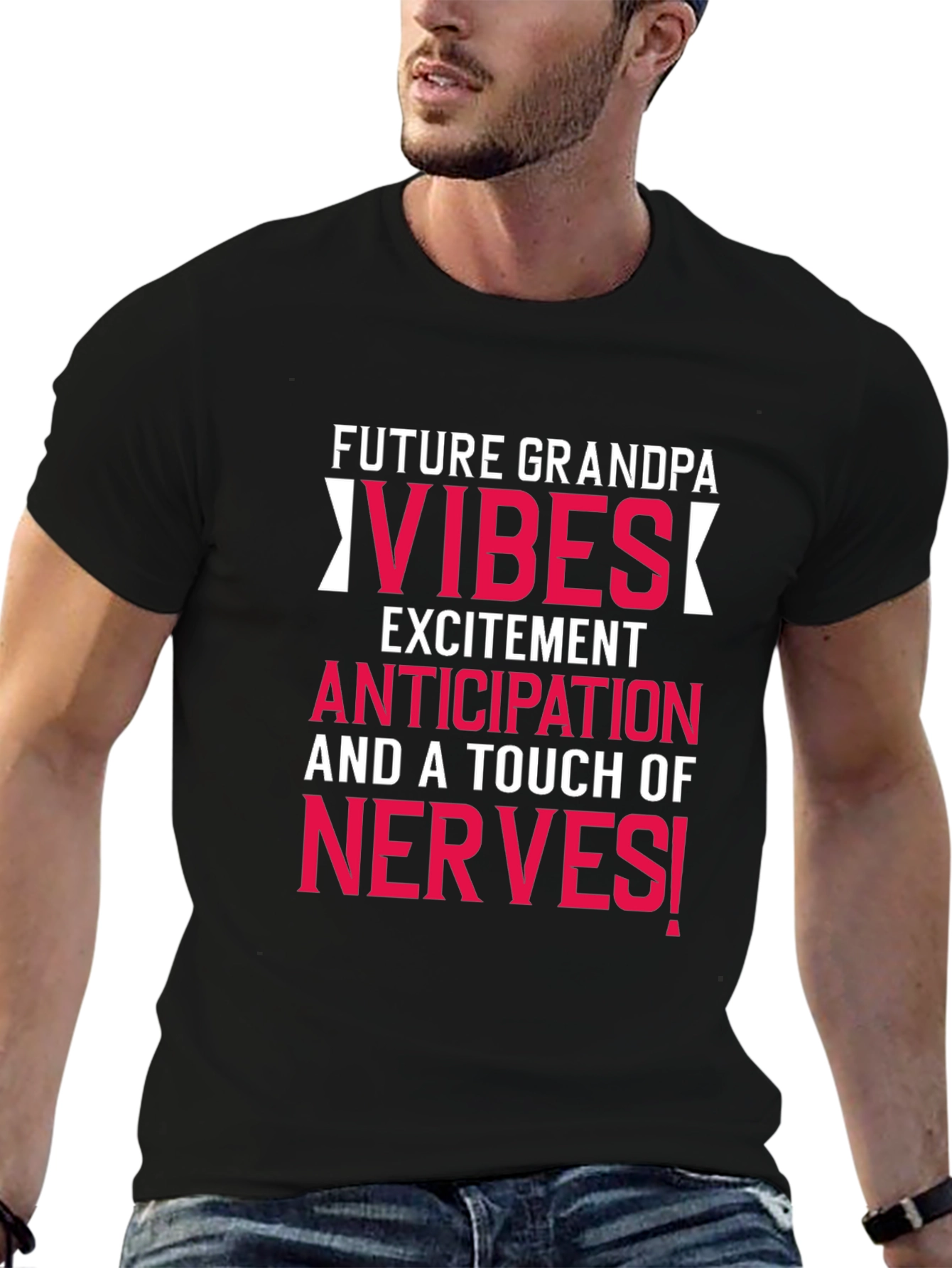 Black Future Grandpa Vibes Graphic T-Shirt view 6