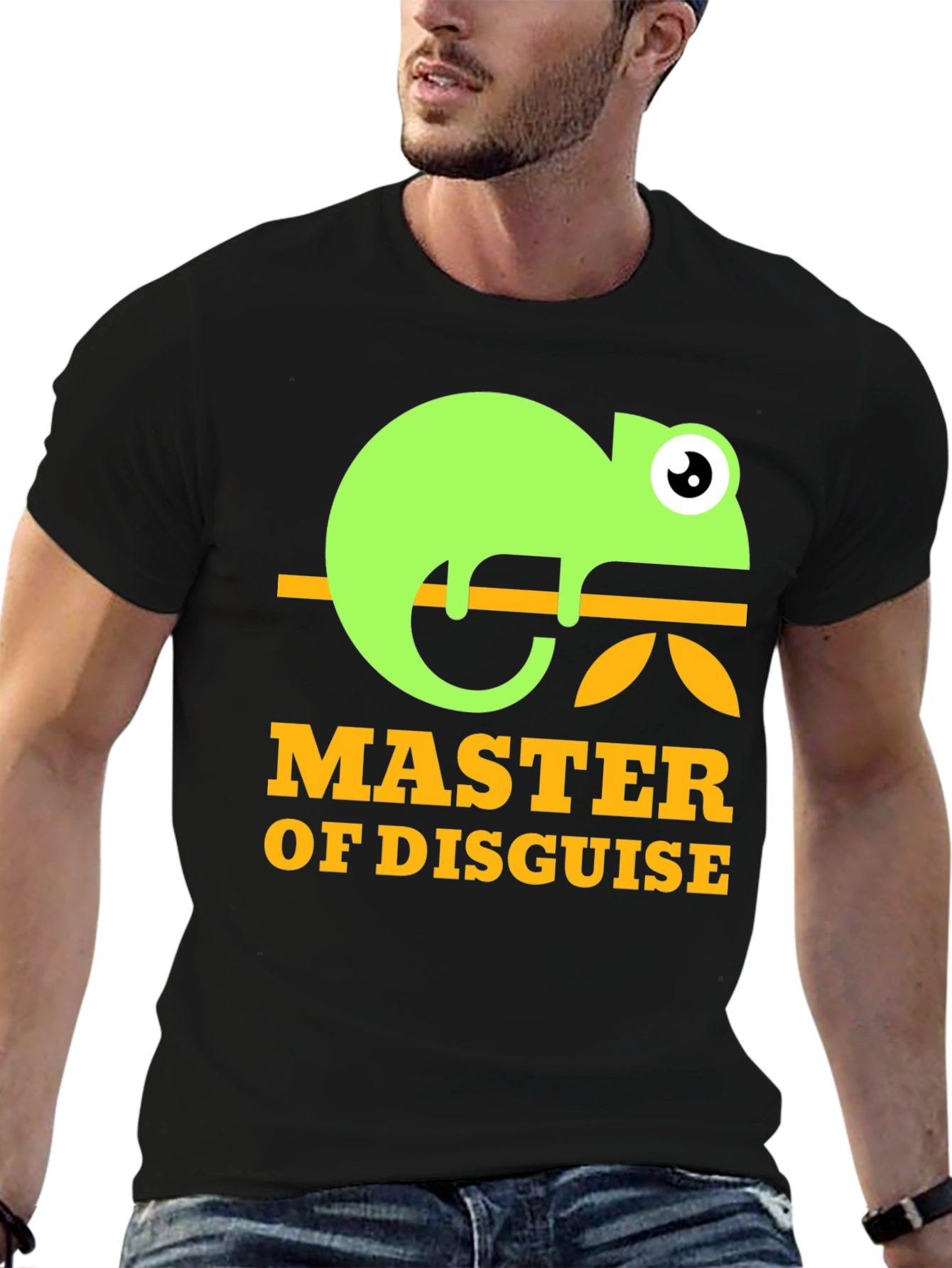 Black Master of Disguise Chameleon T-Shirt view 6