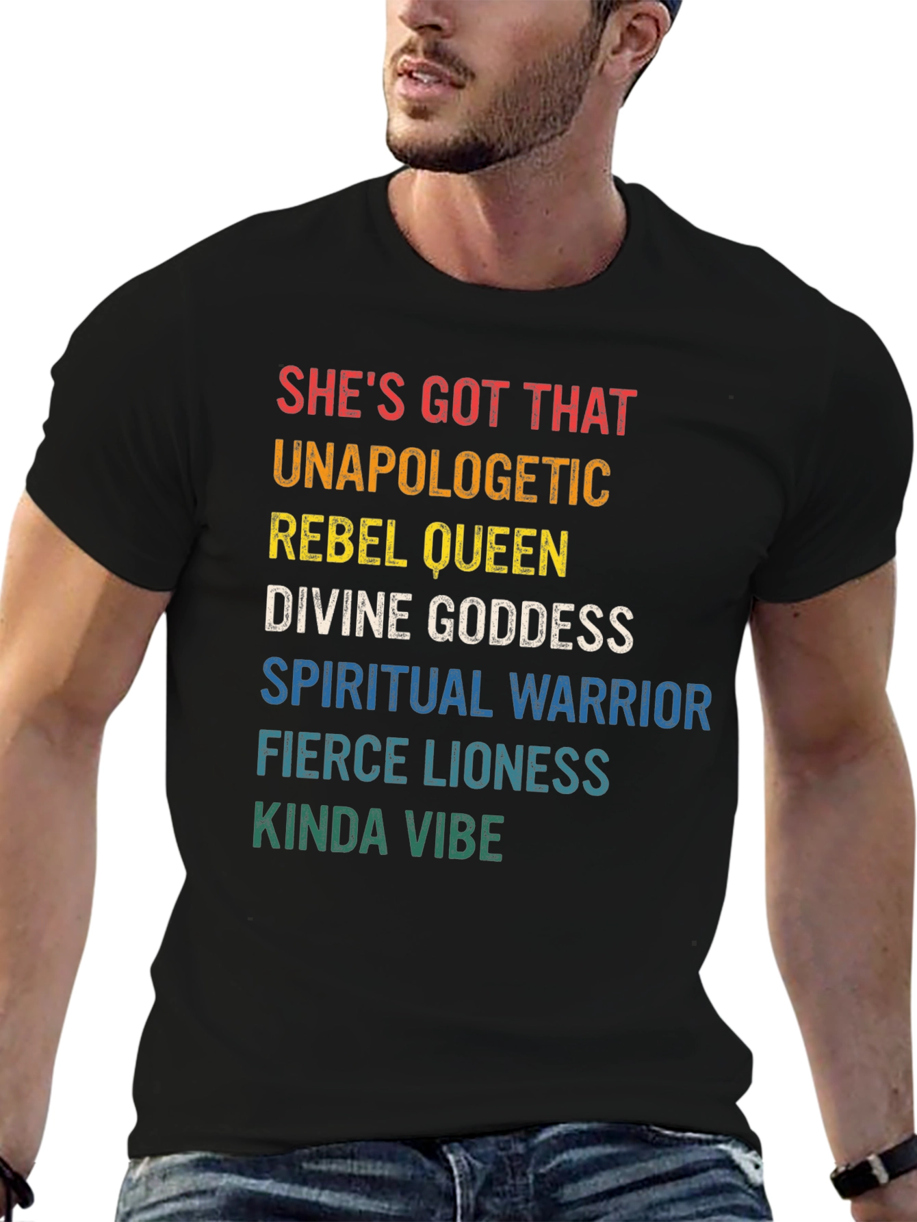 Black She's Got That Vibe Graphic Tee view 6