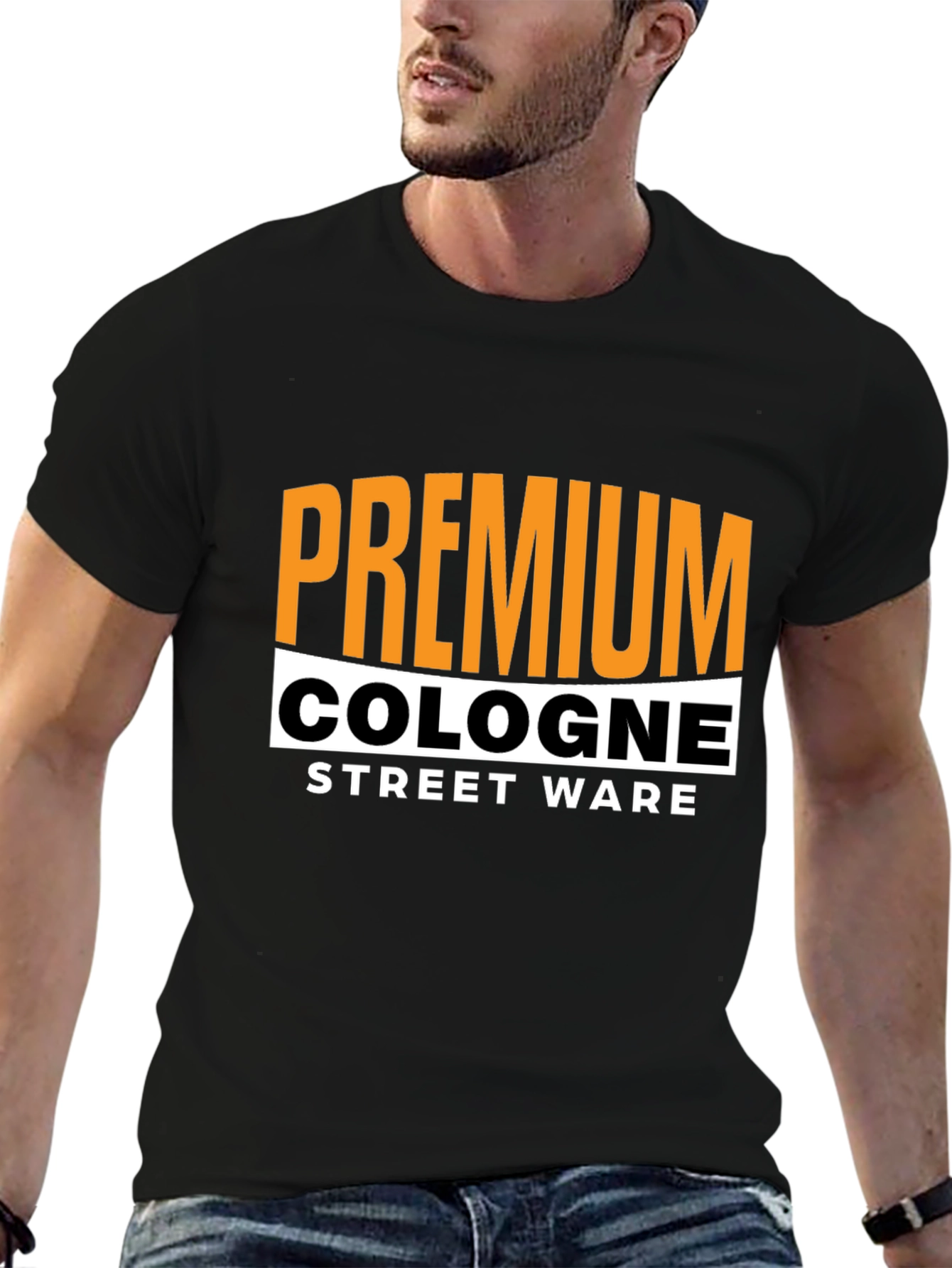 Black Premium Cologne Street Wear Black T-Shirt view 6