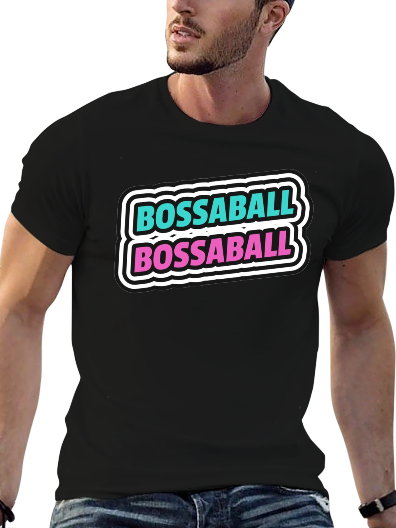 Black Bossaball Graphic T-Shirt - Black Casual Tee view 6